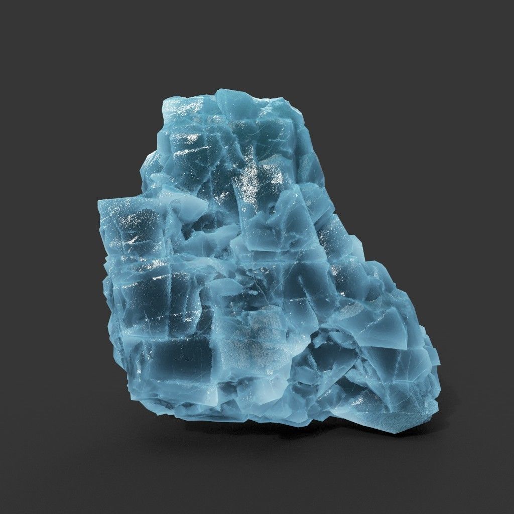 Low poly Ice Block Modular 210811 Low-poly 3D model_19