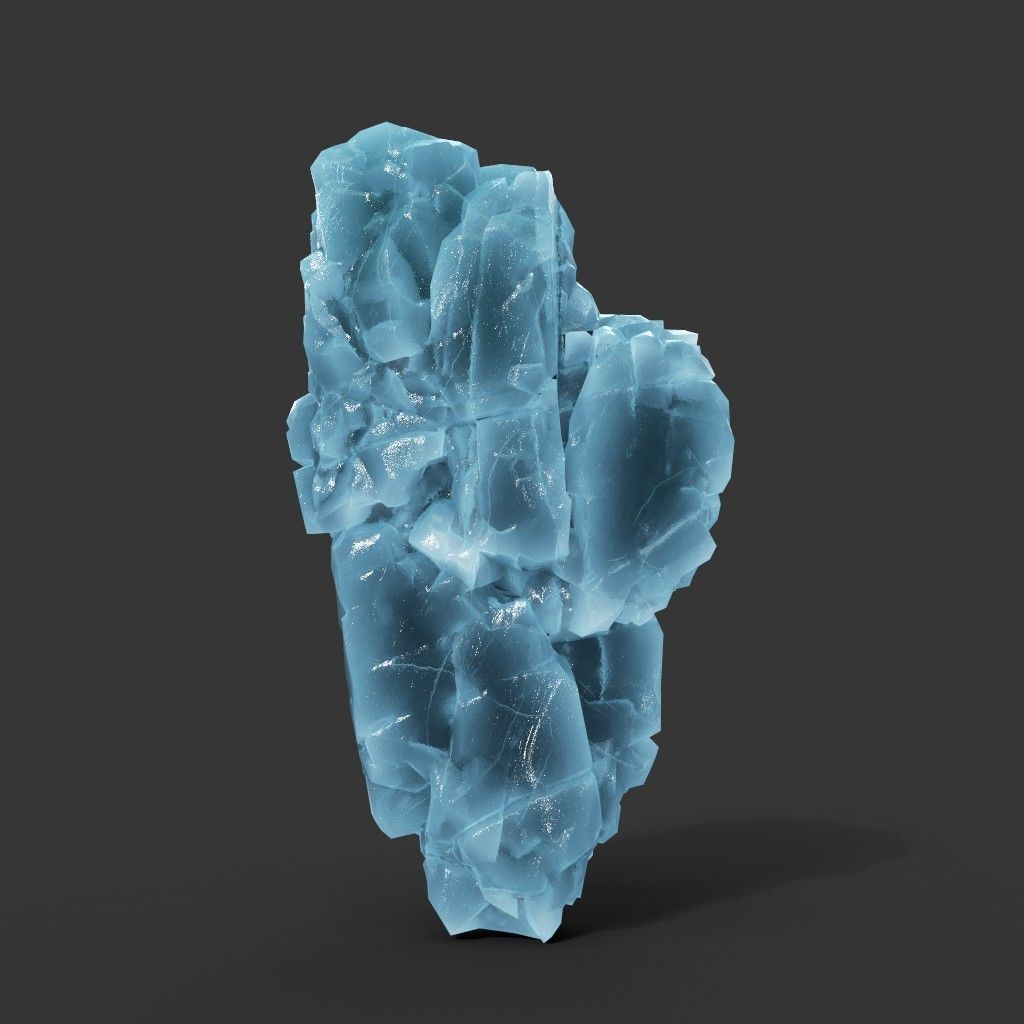 Low poly Ice Block Modular 210811 Low-poly 3D model_15