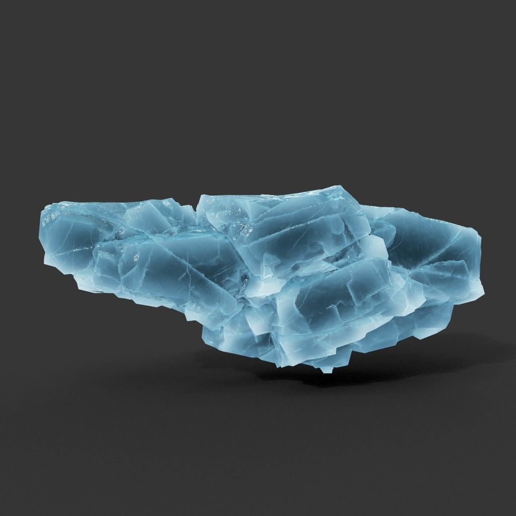 Low poly Ice Block Modular 210811 Low-poly 3D model_11