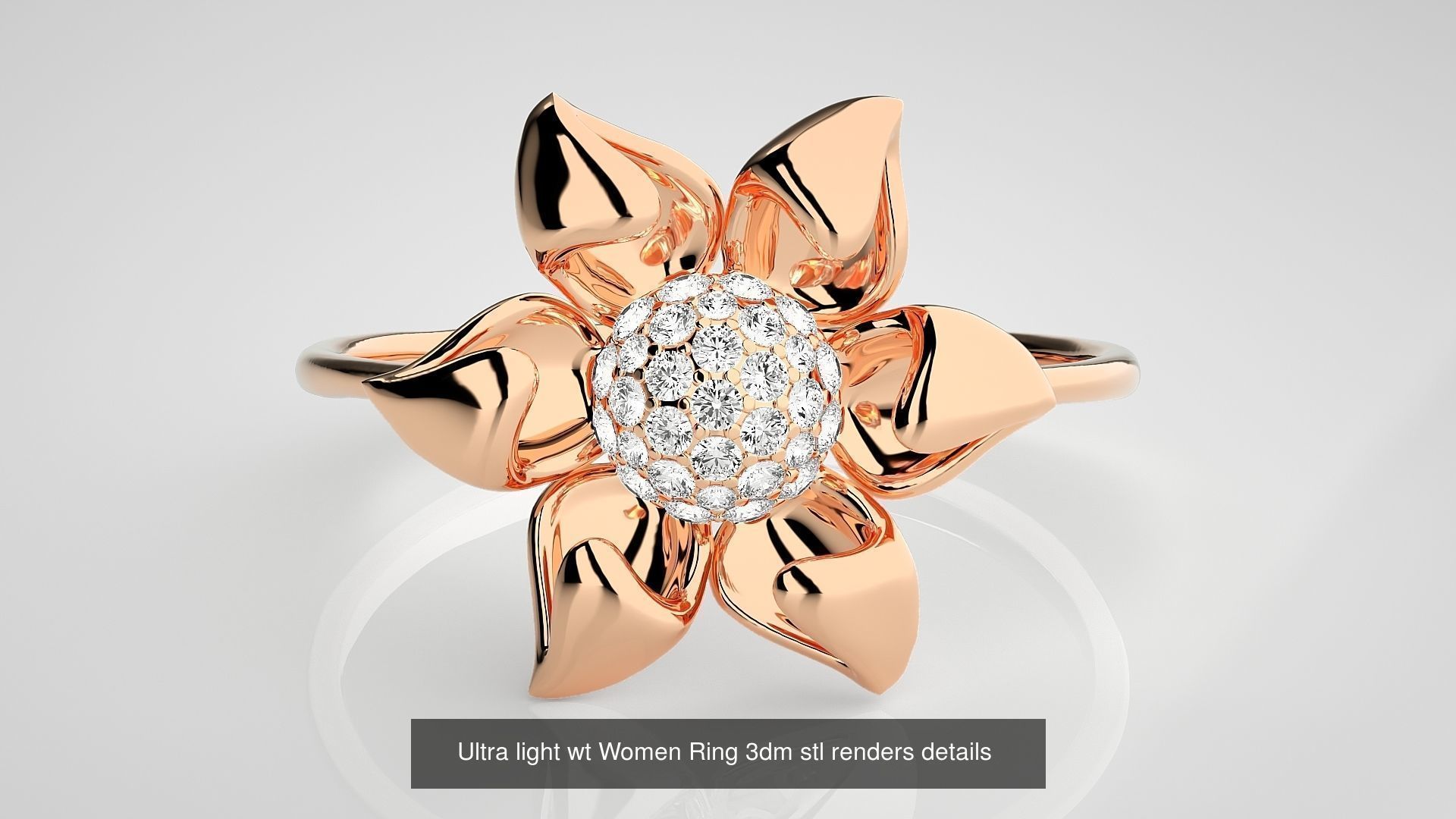 150 Ultra light wt minimalist Women Ring 3dm stl renders 3D Model Collection_128