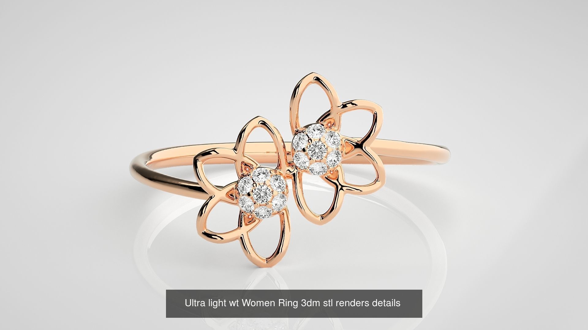 150 Ultra light wt minimalist Women Ring 3dm stl renders 3D Model Collection_159