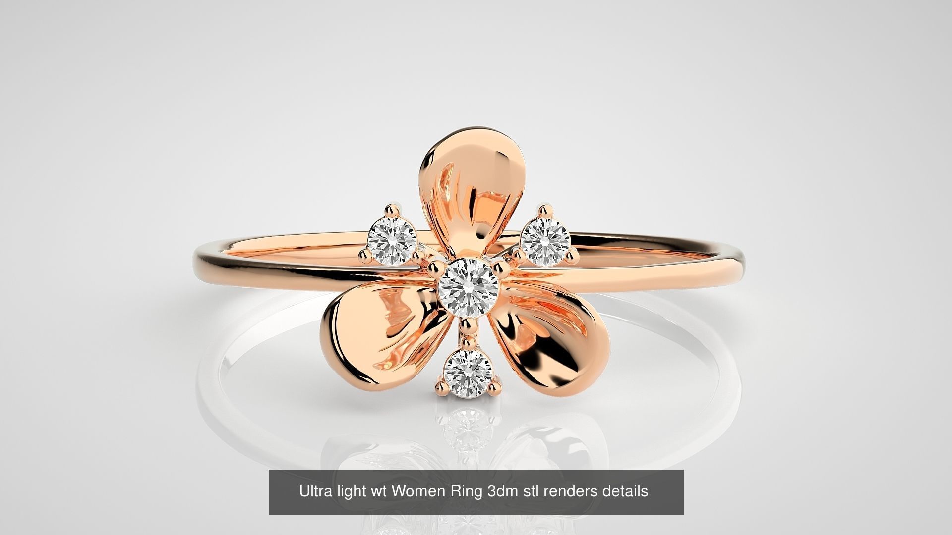 150 Ultra light wt minimalist Women Ring 3dm stl renders 3D Model Collection_21