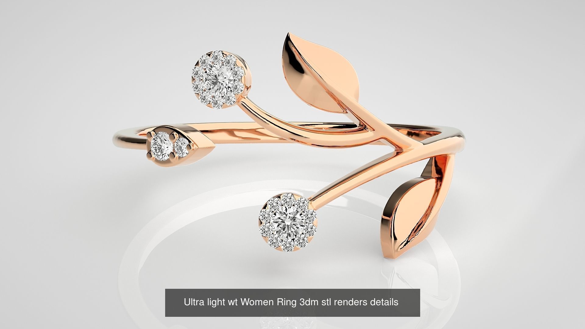 150 Ultra light wt minimalist Women Ring 3dm stl renders 3D Model Collection_105