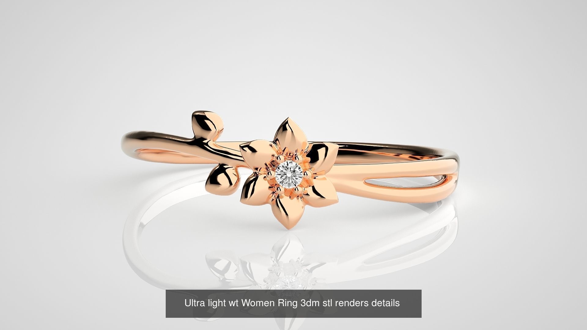 150 Ultra light wt minimalist Women Ring 3dm stl renders 3D Model Collection_80