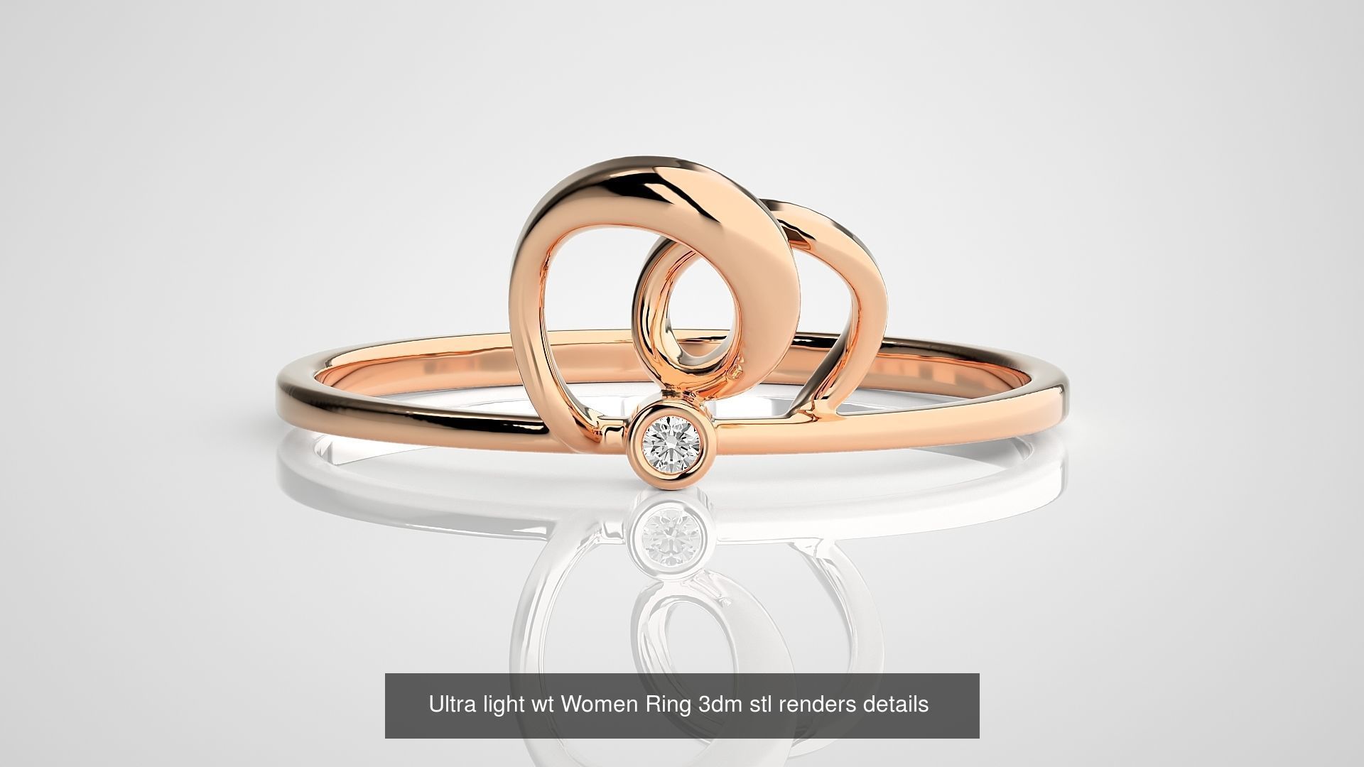 150 Ultra light wt minimalist Women Ring 3dm stl renders 3D Model Collection_27