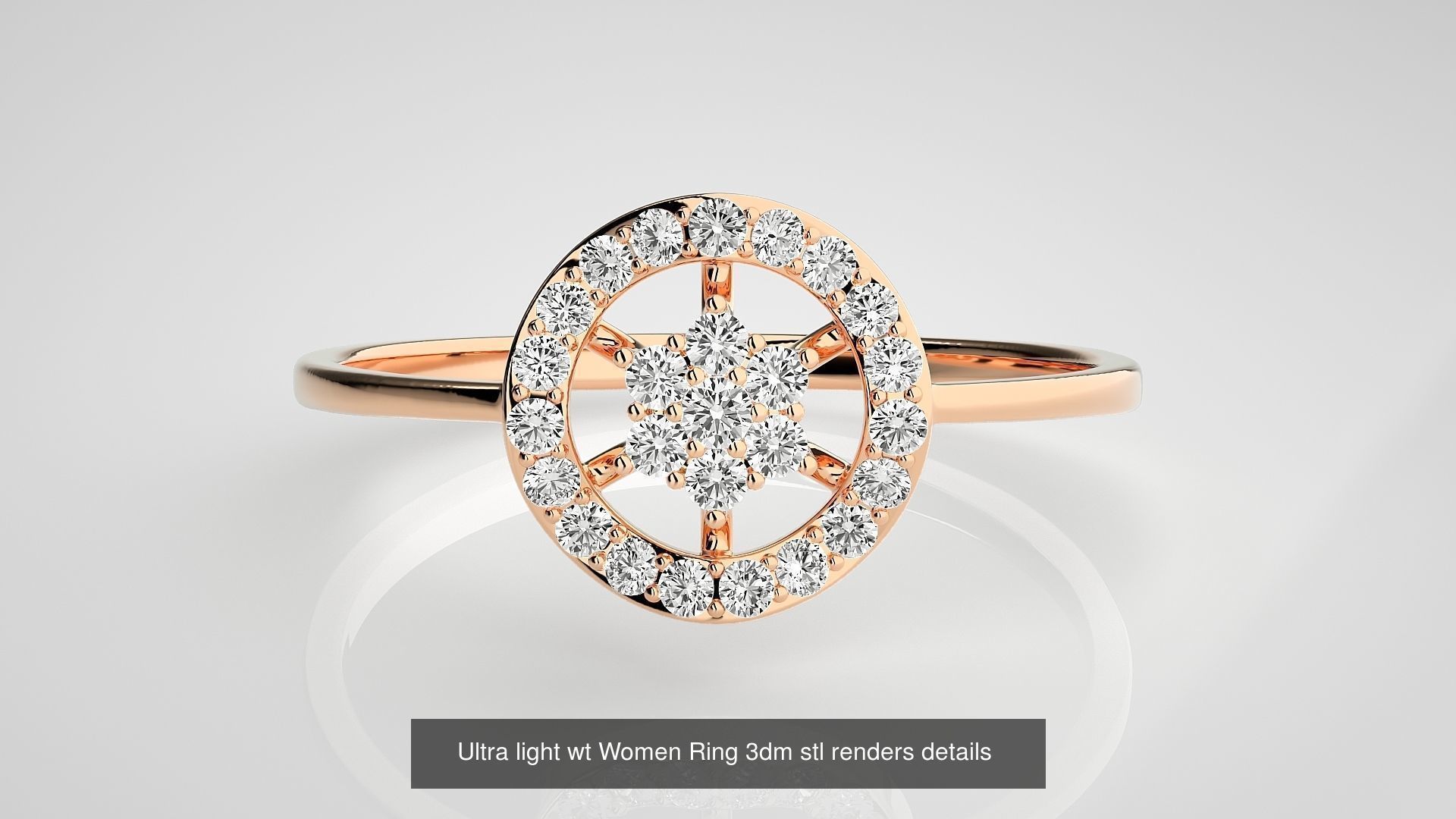150 Ultra light wt minimalist Women Ring 3dm stl renders 3D Model Collection_23