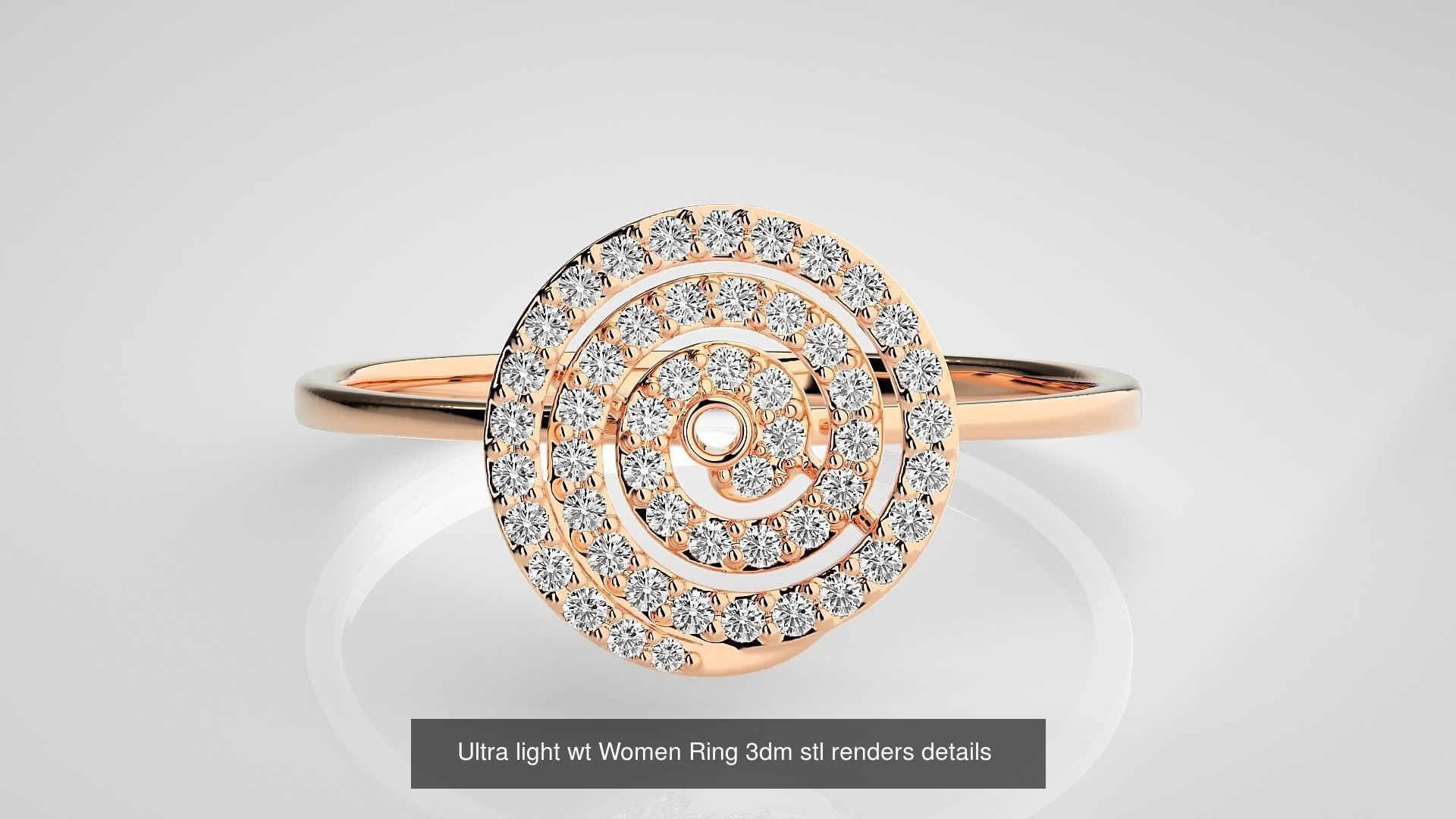 150 Ultra light wt minimalist Women Ring 3dm stl renders 3D Model Collection_97