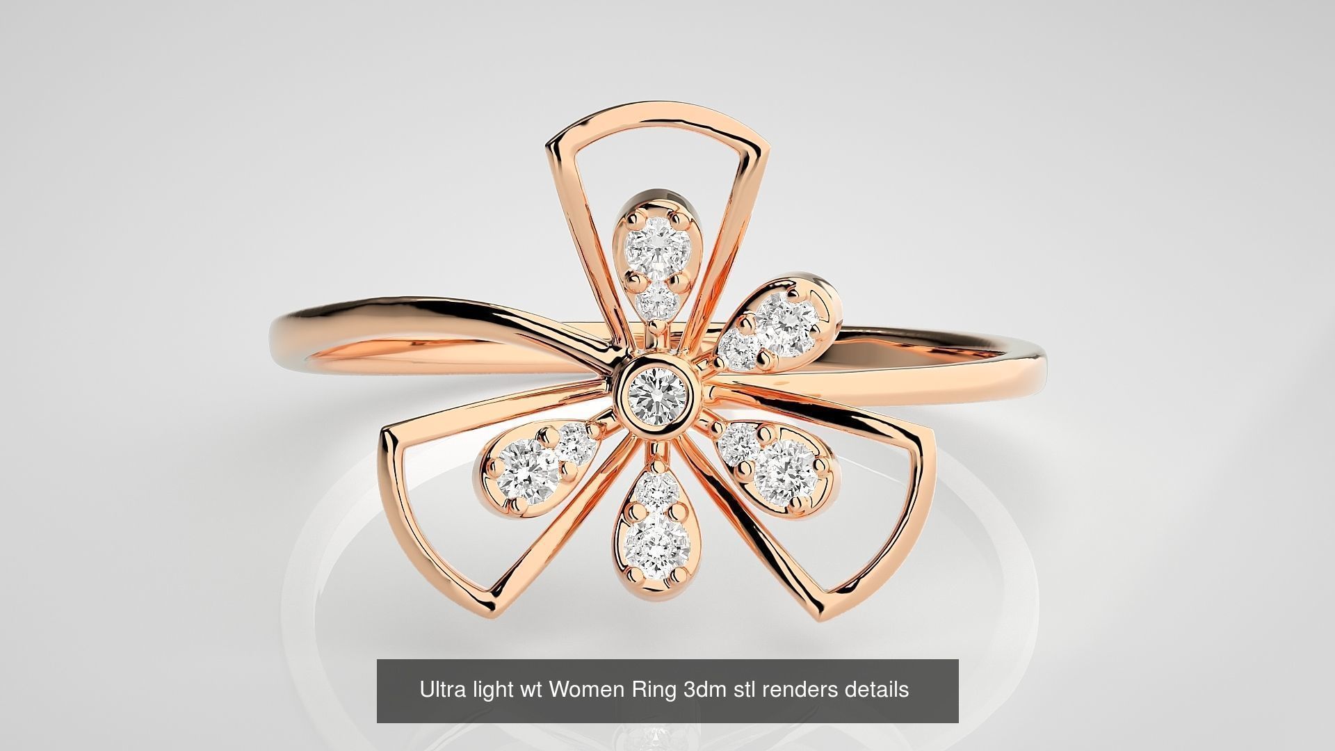 150 Ultra light wt minimalist Women Ring 3dm stl renders 3D Model Collection_12