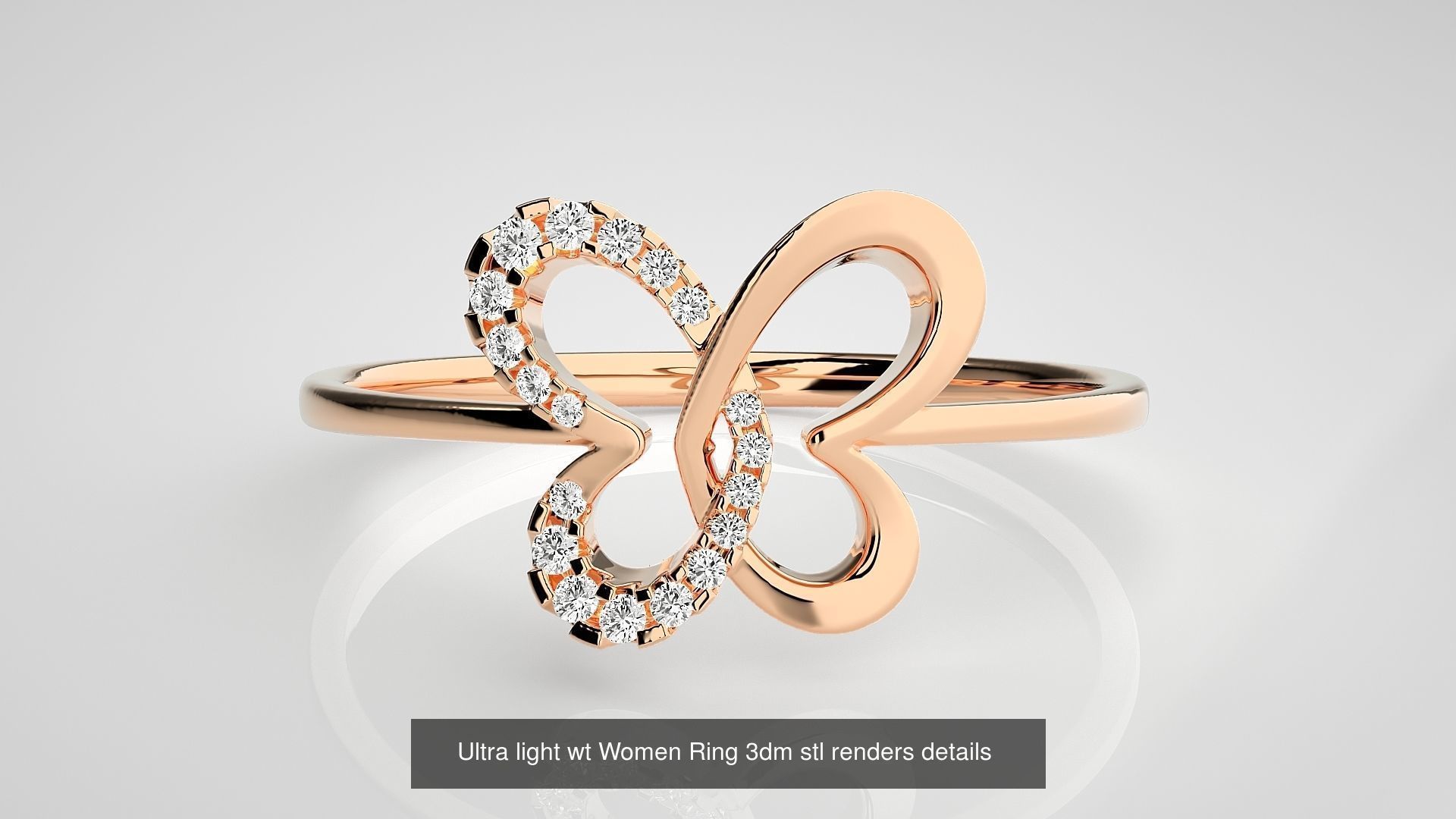 150 Ultra light wt minimalist Women Ring 3dm stl renders 3D Model Collection_114