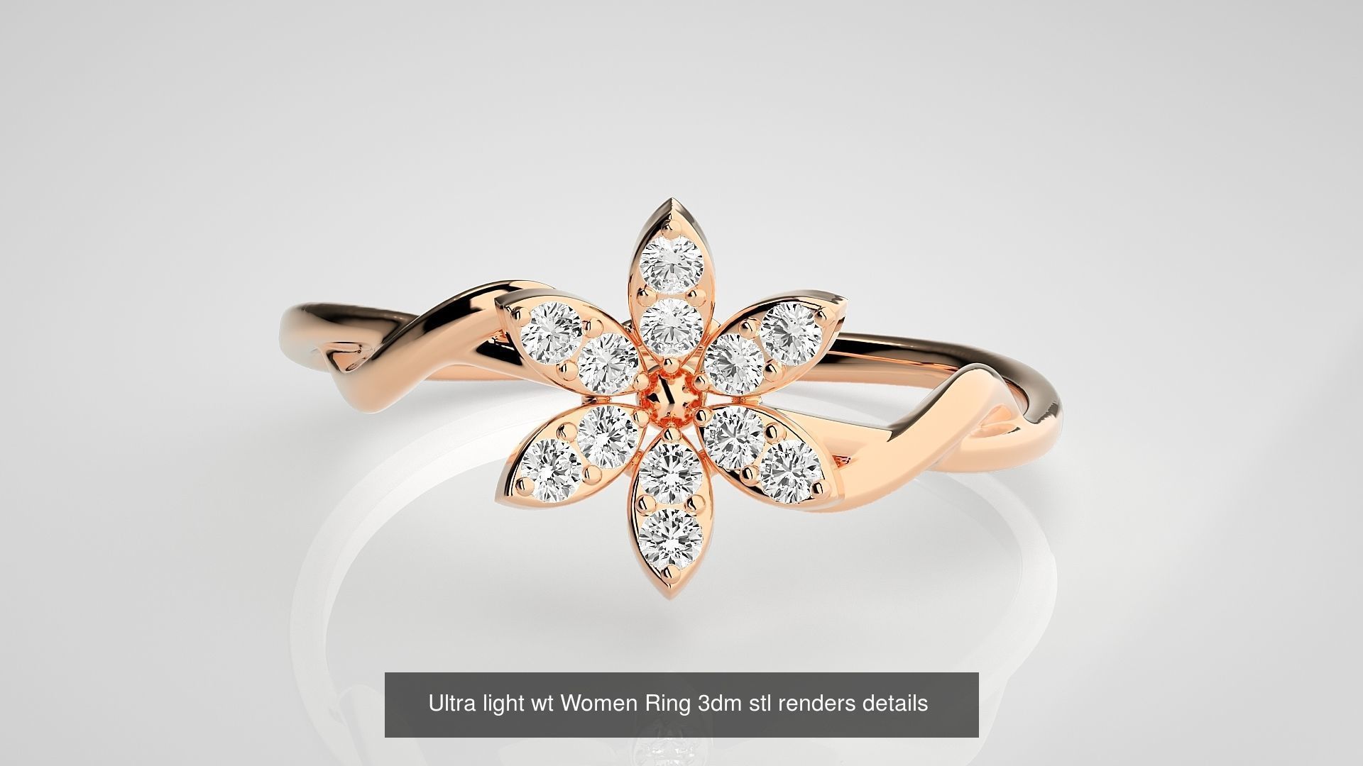 150 Ultra light wt minimalist Women Ring 3dm stl renders 3D Model Collection_78