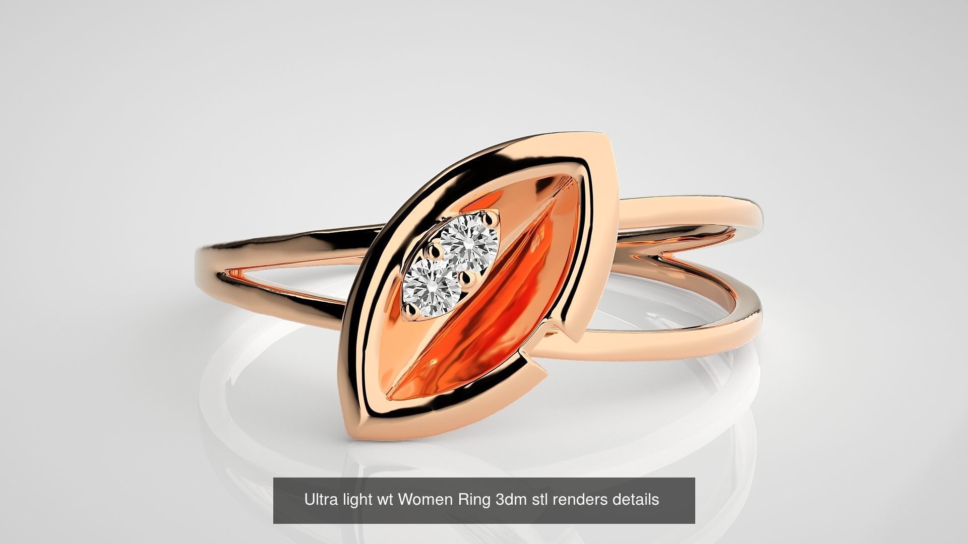 150 Ultra light wt minimalist Women Ring 3dm stl renders 3D Model Collection_141