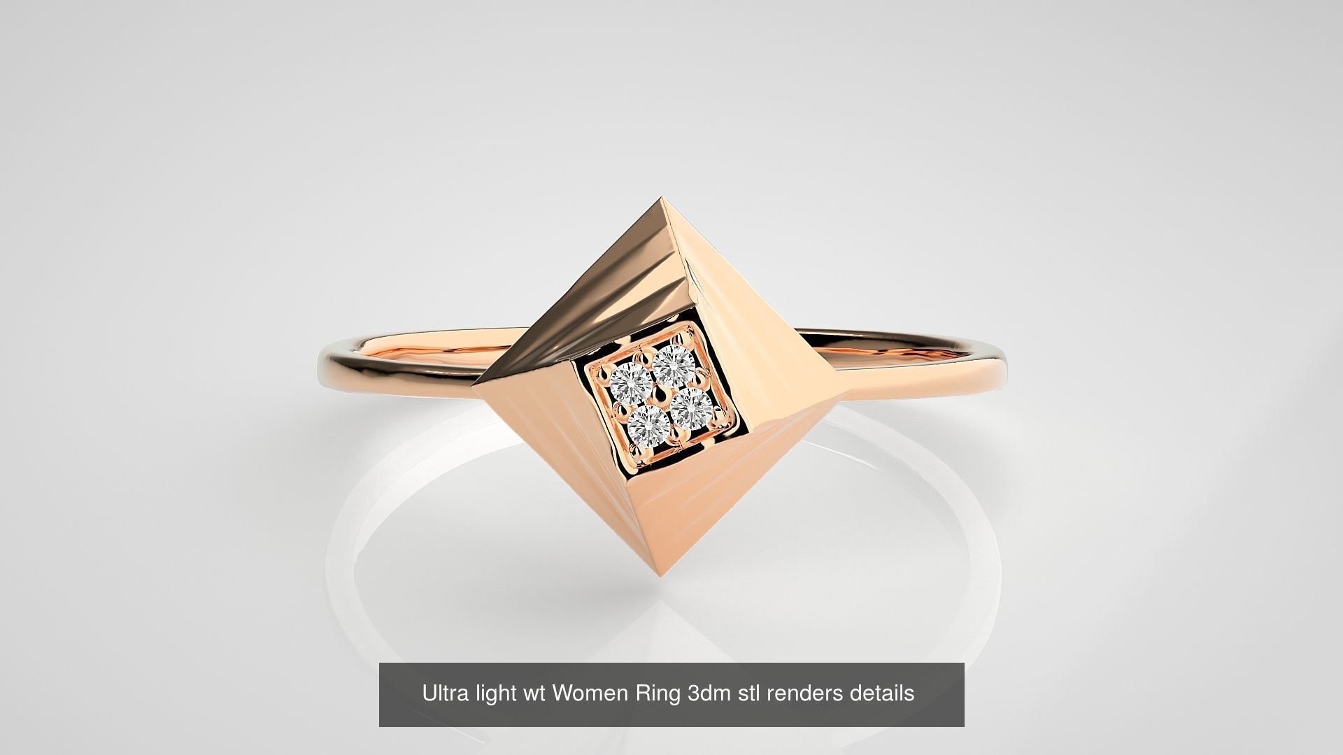 150 Ultra light wt minimalist Women Ring 3dm stl renders 3D Model Collection_146
