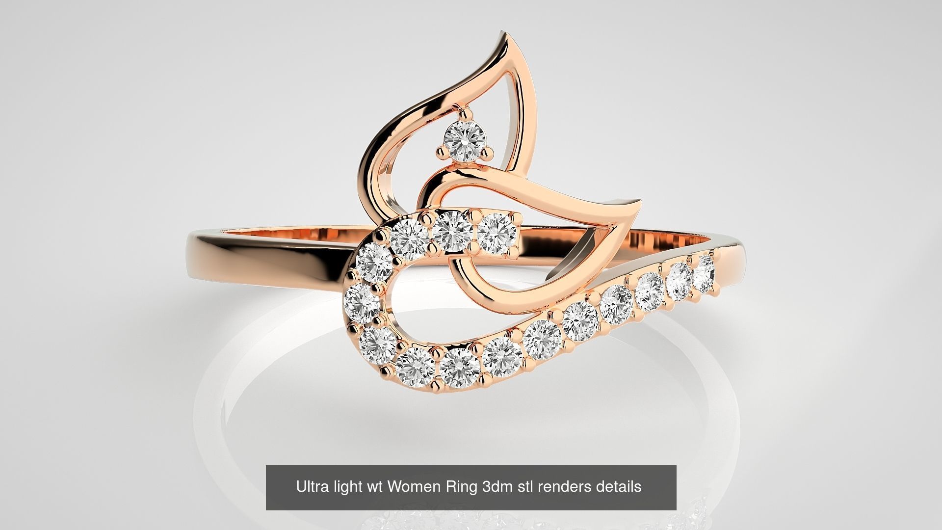 150 Ultra light wt minimalist Women Ring 3dm stl renders 3D Model Collection_30