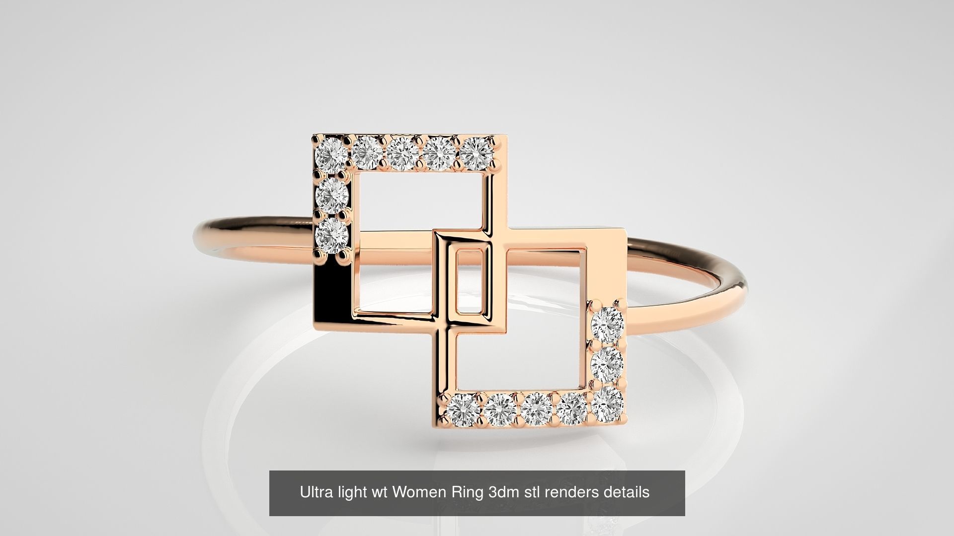 150 Ultra light wt minimalist Women Ring 3dm stl renders 3D Model Collection_157