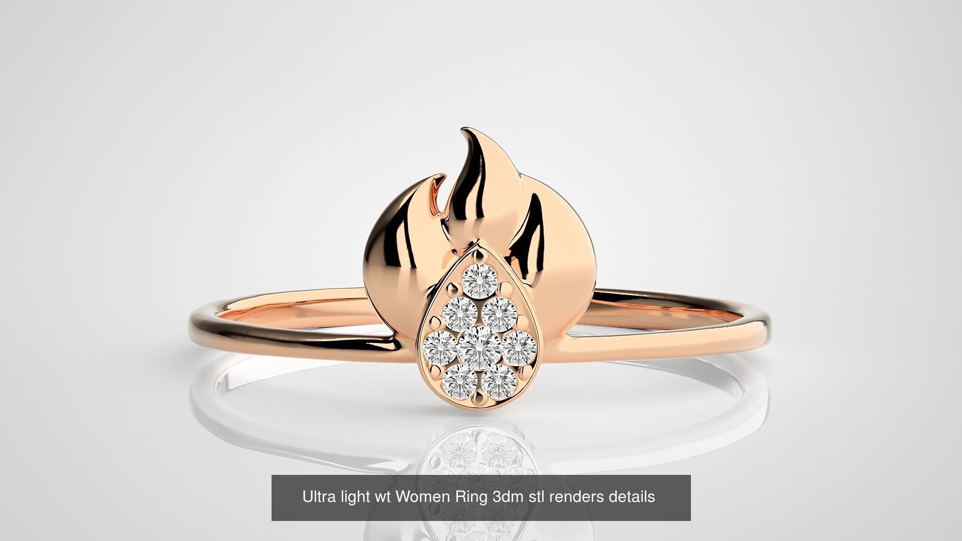 150 Ultra light wt minimalist Women Ring 3dm stl renders 3D Model Collection_47