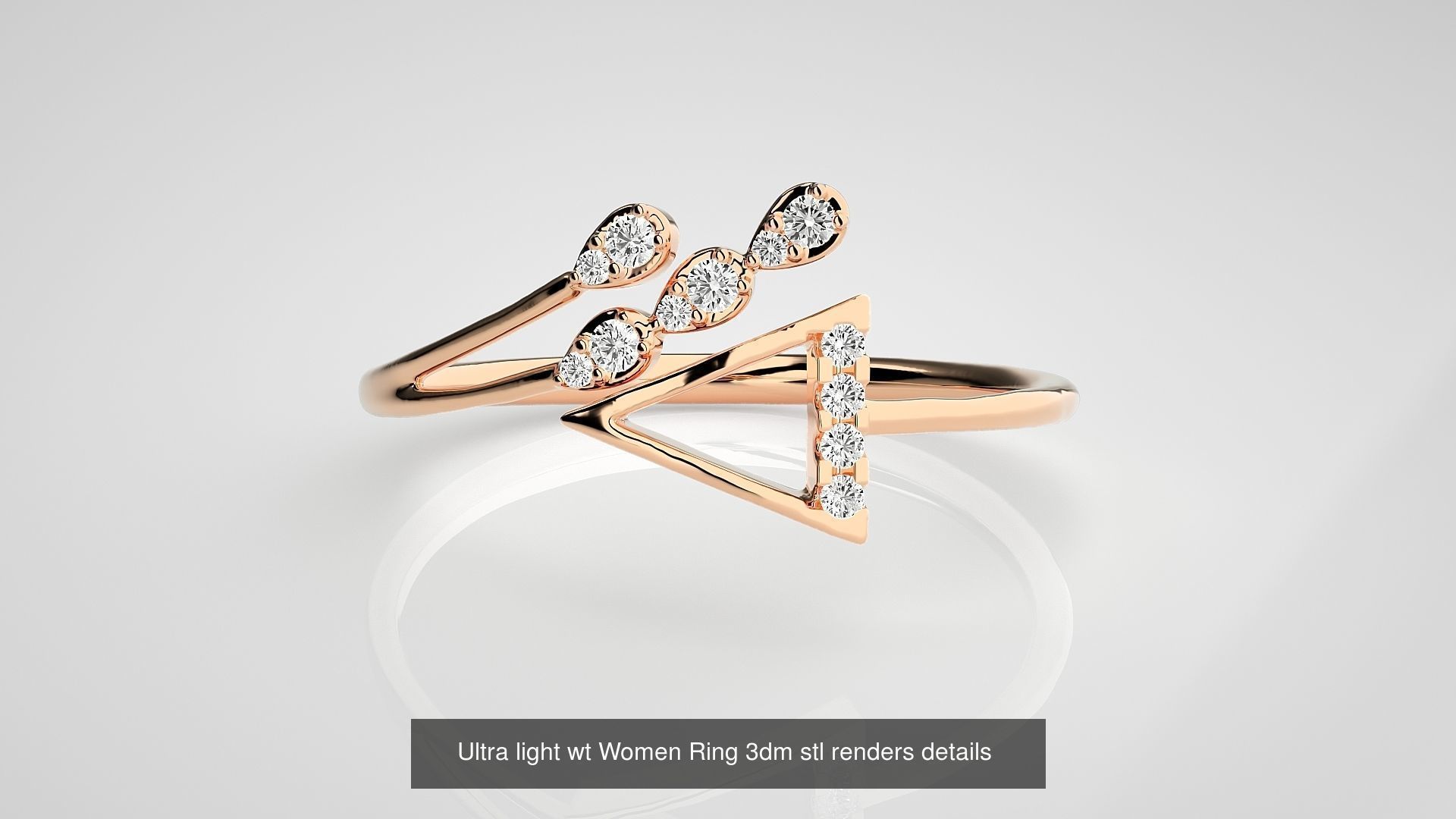 150 Ultra light wt minimalist Women Ring 3dm stl renders 3D Model Collection_143