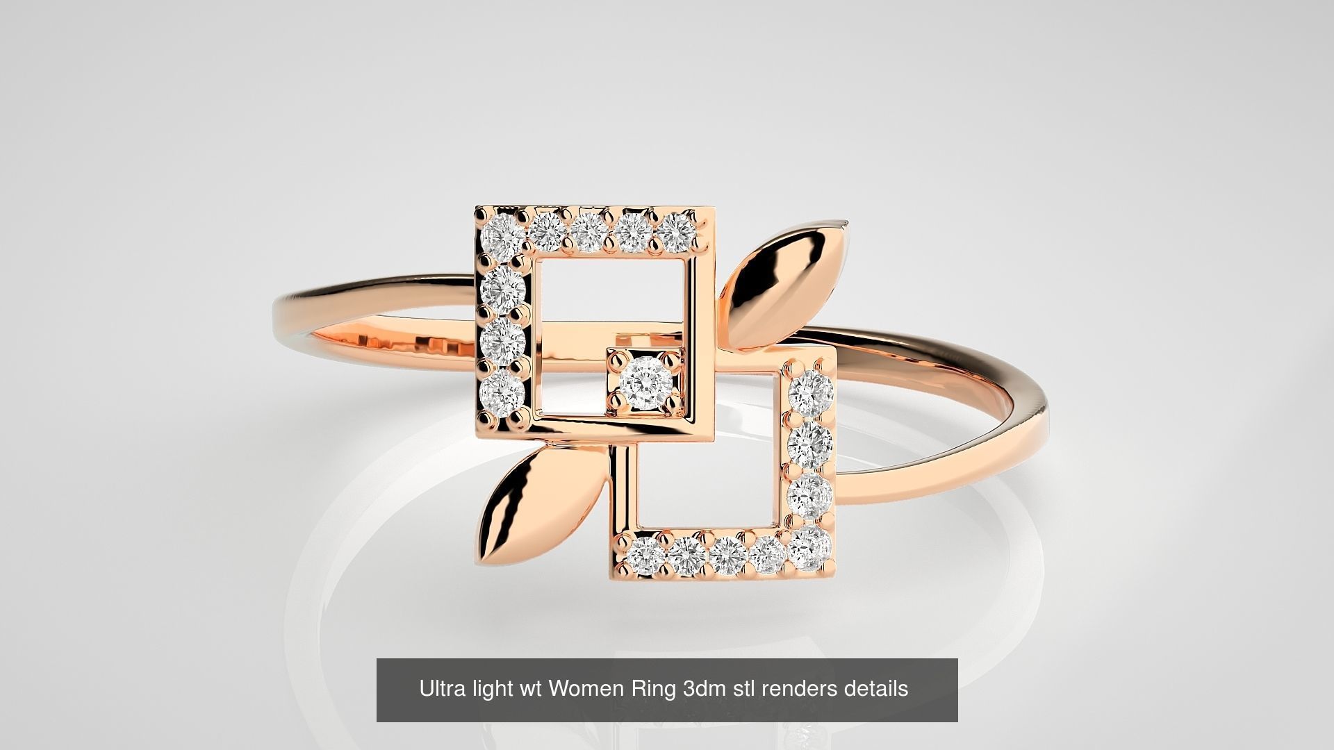 150 Ultra light wt minimalist Women Ring 3dm stl renders 3D Model Collection_17