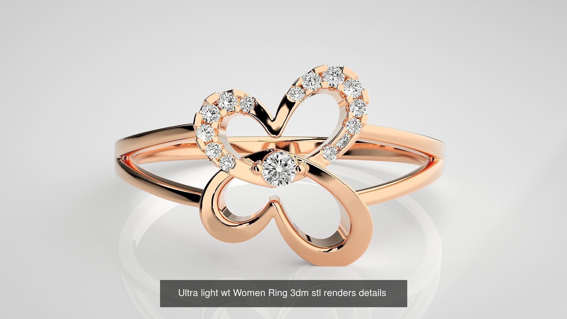 150 Ultra light wt minimalist Women Ring 3dm stl renders 3D Model Collection_115