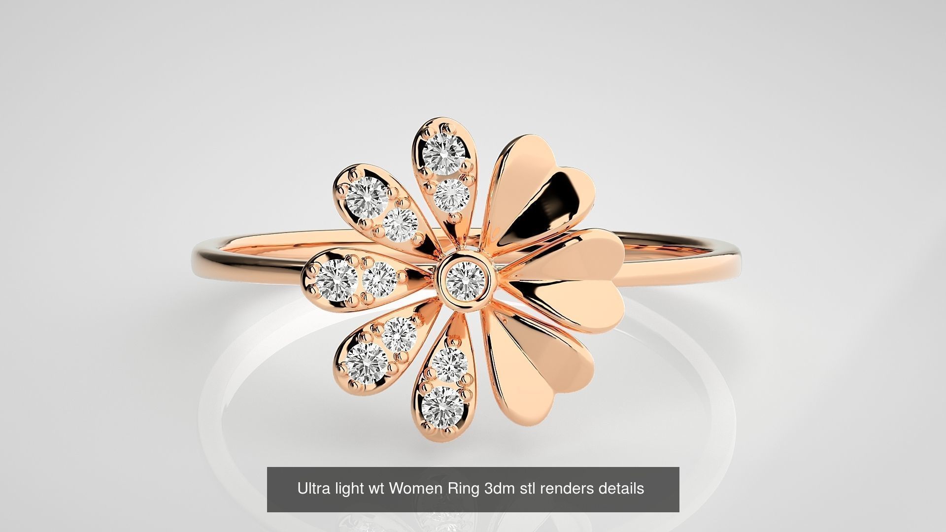 150 Ultra light wt minimalist Women Ring 3dm stl renders 3D Model Collection_155