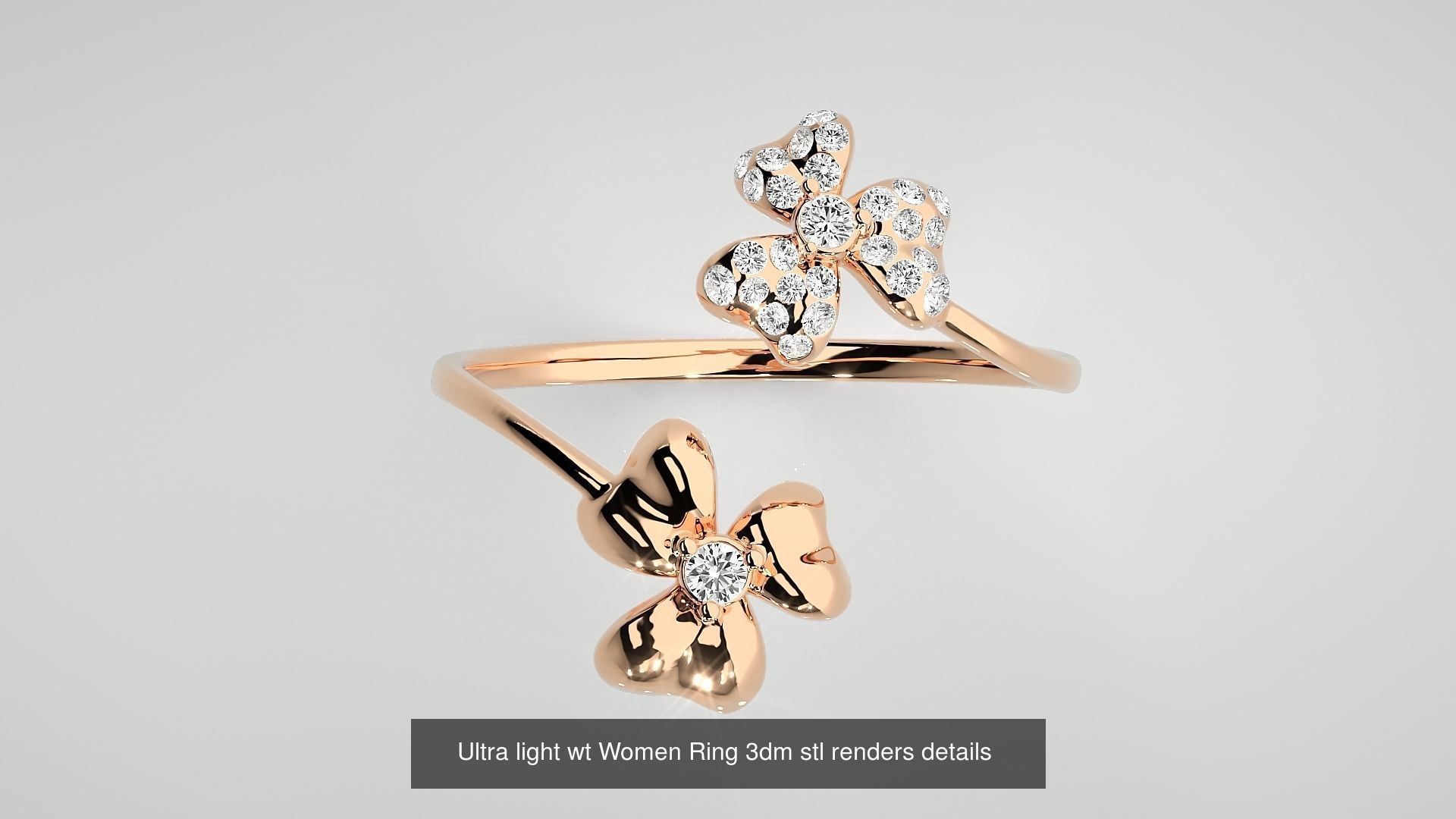 150 Ultra light wt minimalist Women Ring 3dm stl renders 3D Model Collection_51