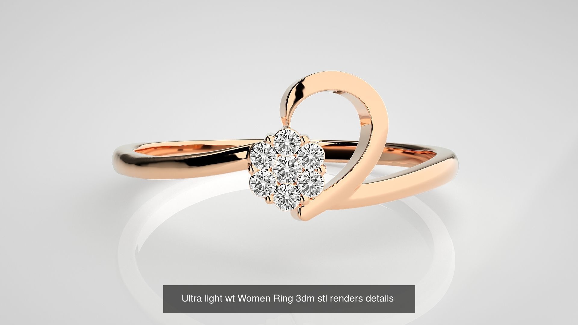 150 Ultra light wt minimalist Women Ring 3dm stl renders 3D Model Collection_29