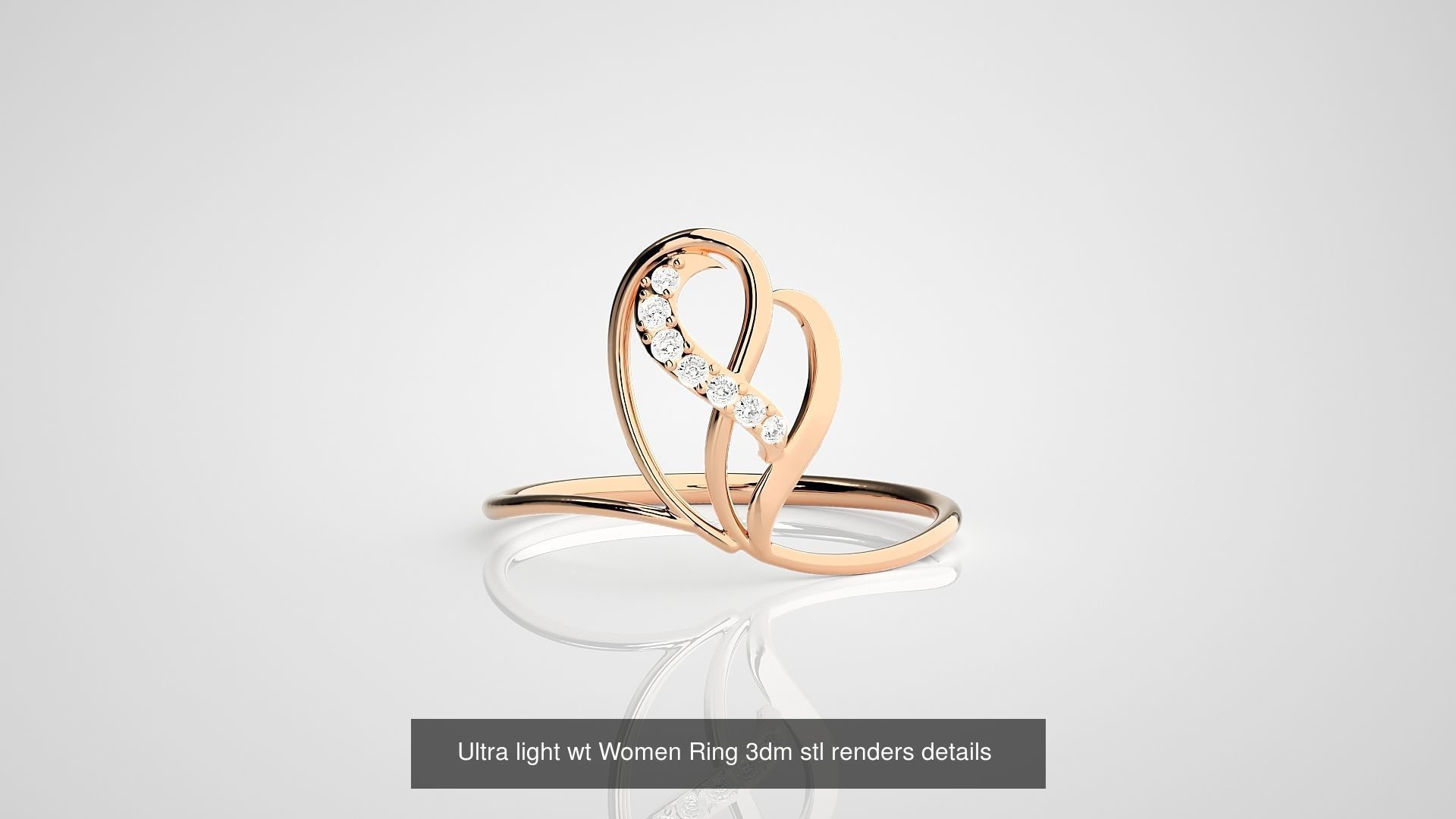 150 Ultra light wt minimalist Women Ring 3dm stl renders 3D Model Collection_88