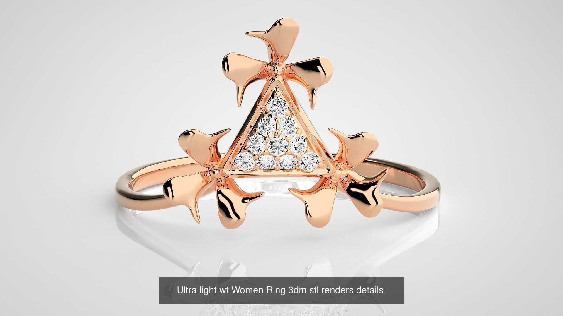 150 Ultra light wt minimalist Women Ring 3dm stl renders 3D Model Collection_16