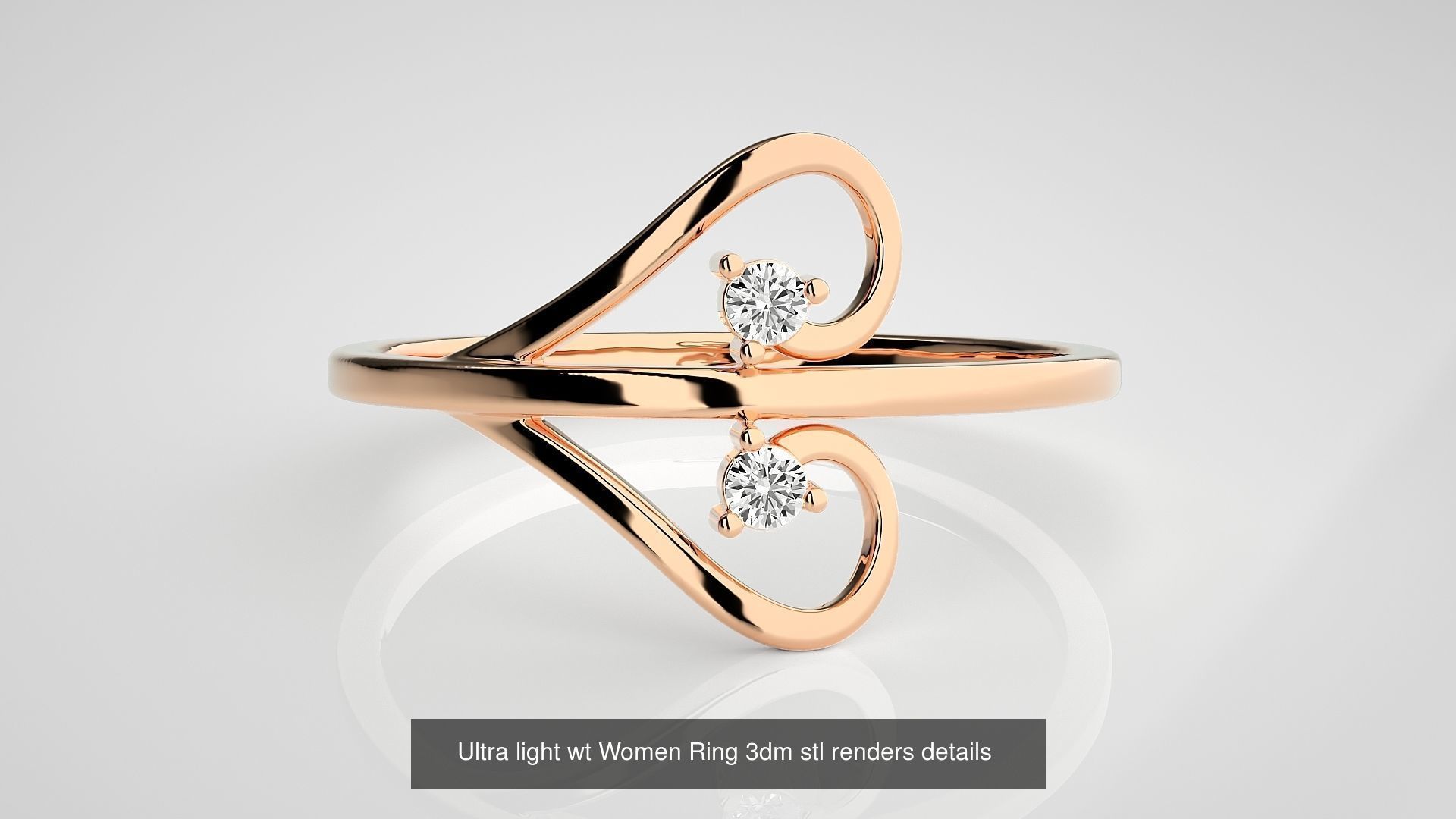 150 Ultra light wt minimalist Women Ring 3dm stl renders 3D Model Collection_108
