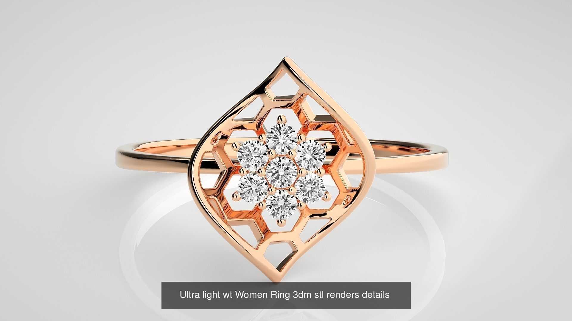 150 Ultra light wt minimalist Women Ring 3dm stl renders 3D Model Collection_24