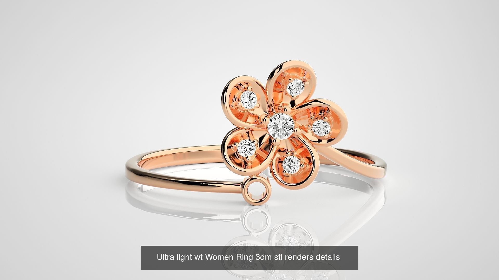 150 Ultra light wt minimalist Women Ring 3dm stl renders 3D Model Collection_22