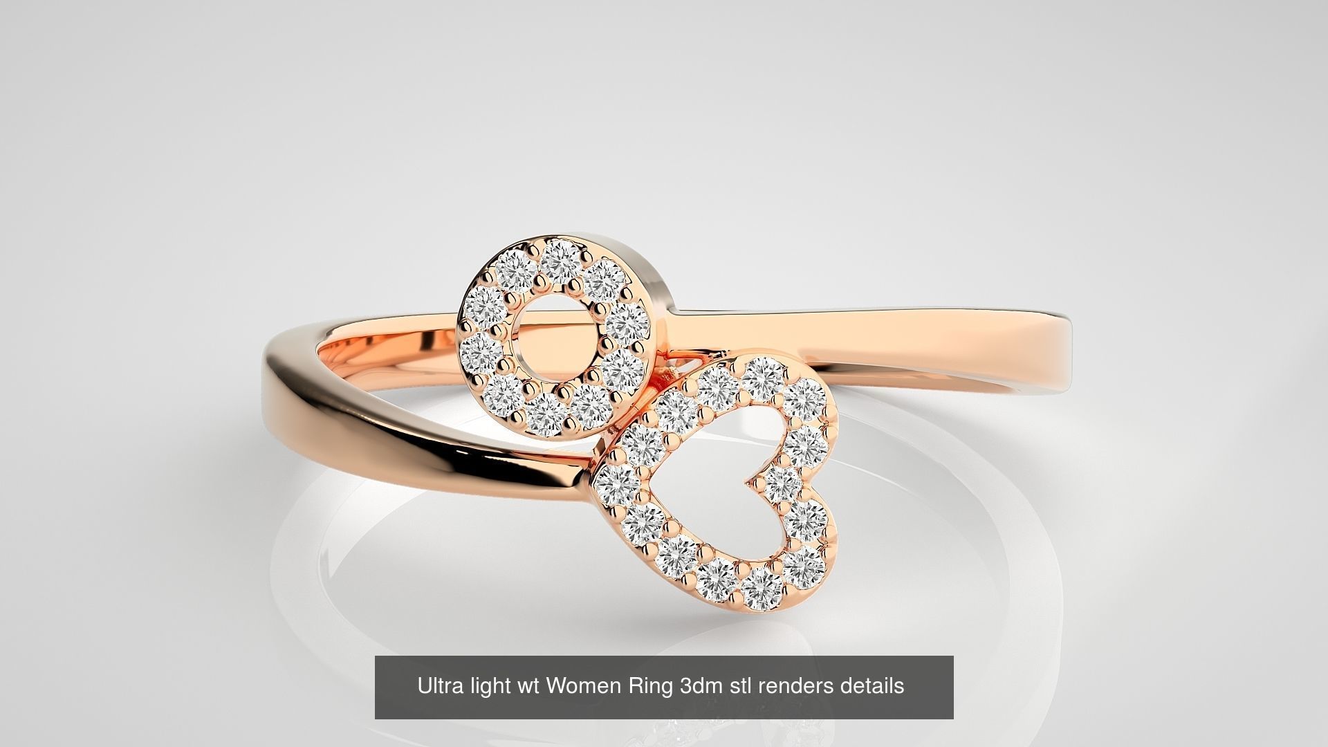 150 Ultra light wt minimalist Women Ring 3dm stl renders 3D Model Collection_99