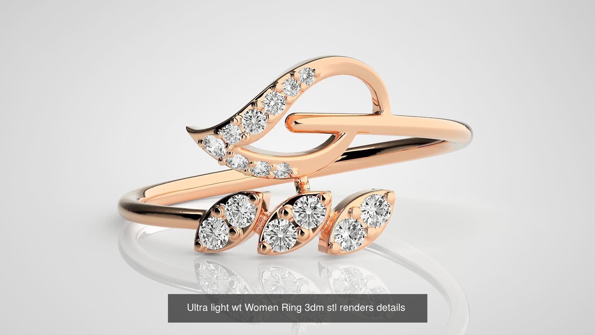 150 Ultra light wt minimalist Women Ring 3dm stl renders 3D Model Collection_123