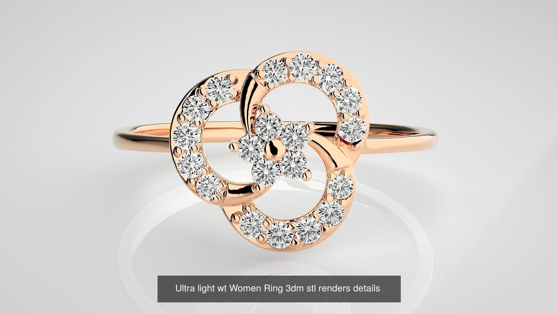 150 Ultra light wt minimalist Women Ring 3dm stl renders 3D Model Collection_38