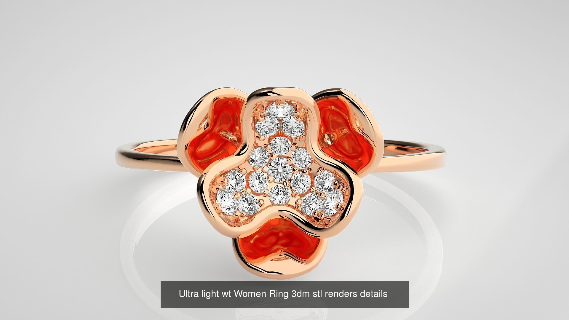 150 Ultra light wt minimalist Women Ring 3dm stl renders 3D Model Collection_137