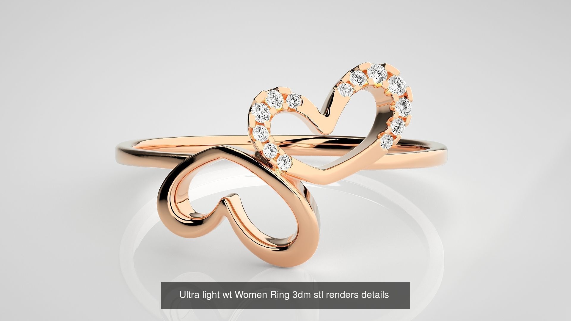 150 Ultra light wt minimalist Women Ring 3dm stl renders 3D Model Collection_113
