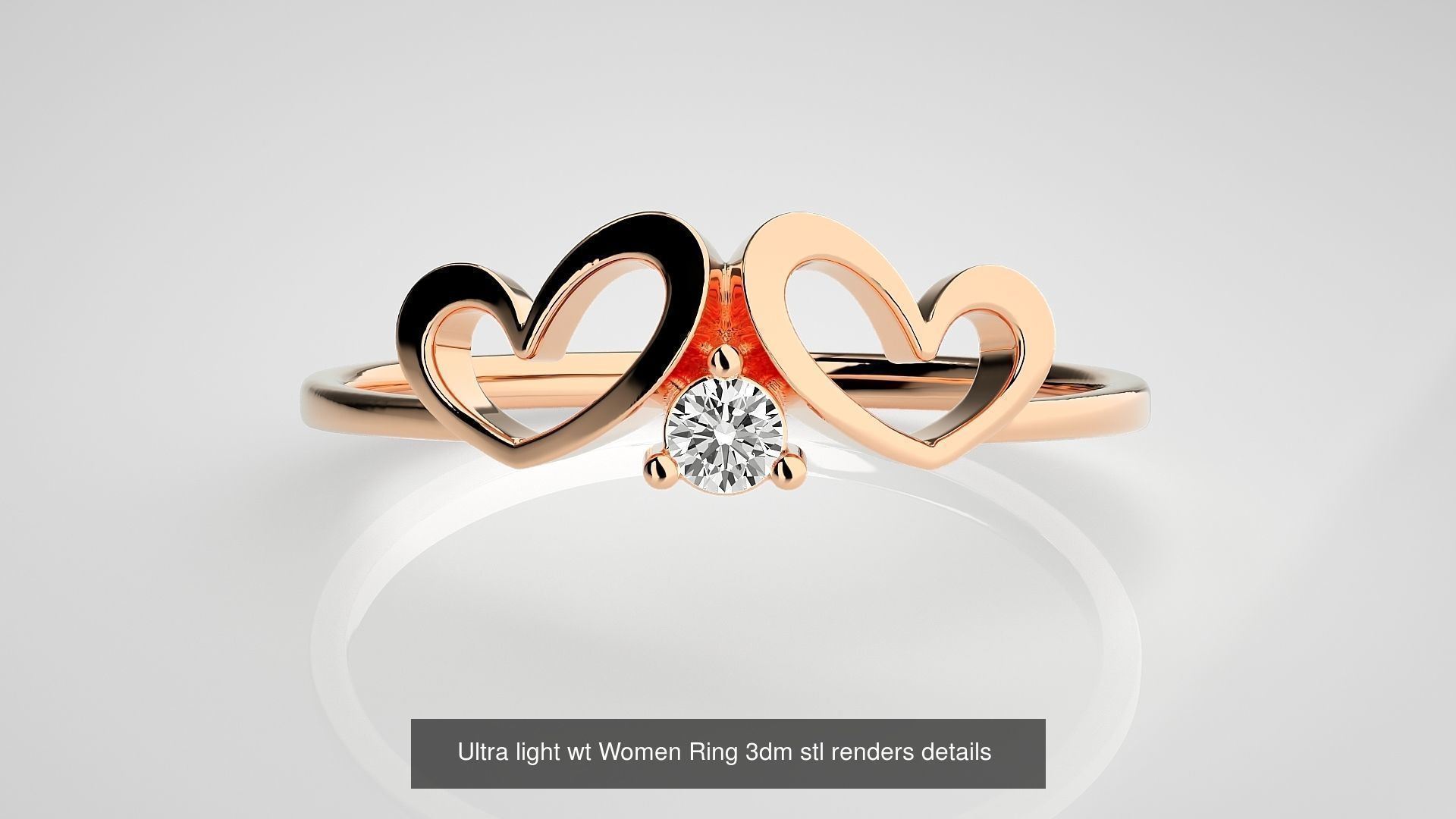 150 Ultra light wt minimalist Women Ring 3dm stl renders 3D Model Collection_111