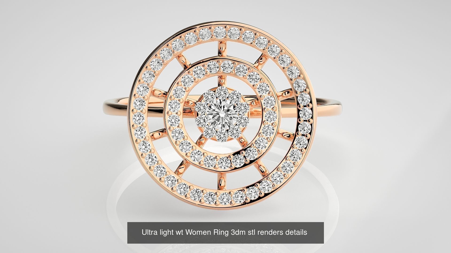 150 Ultra light wt minimalist Women Ring 3dm stl renders 3D Model Collection_50
