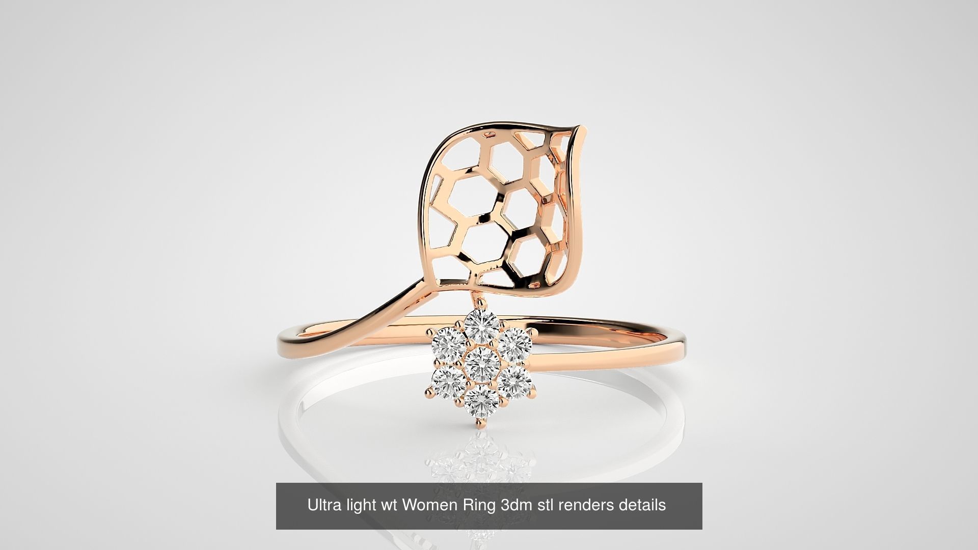 150 Ultra light wt minimalist Women Ring 3dm stl renders 3D Model Collection_58