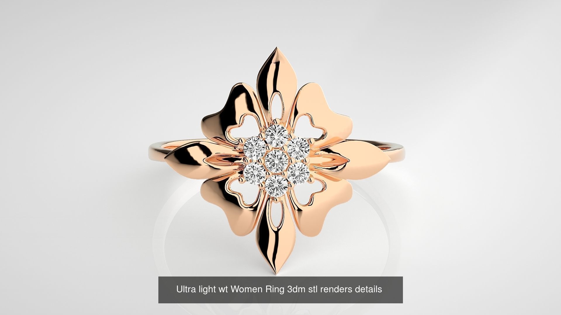 150 Ultra light wt minimalist Women Ring 3dm stl renders 3D Model Collection_42