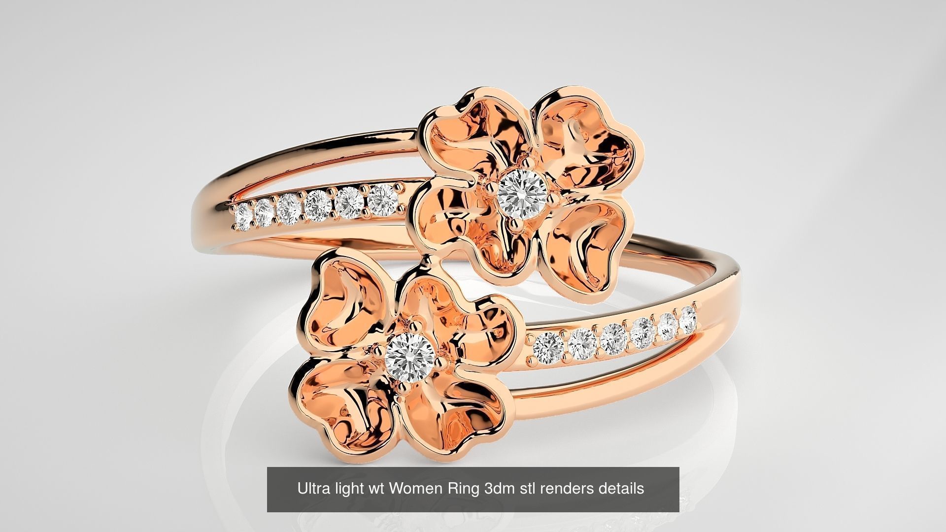 150 Ultra light wt minimalist Women Ring 3dm stl renders 3D Model Collection_68