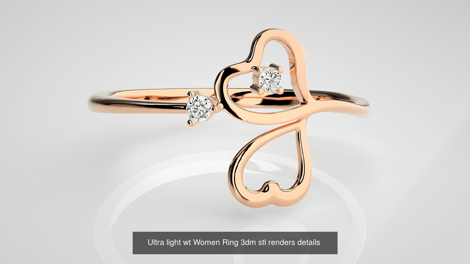 150 Ultra light wt minimalist Women Ring 3dm stl renders 3D Model Collection_90