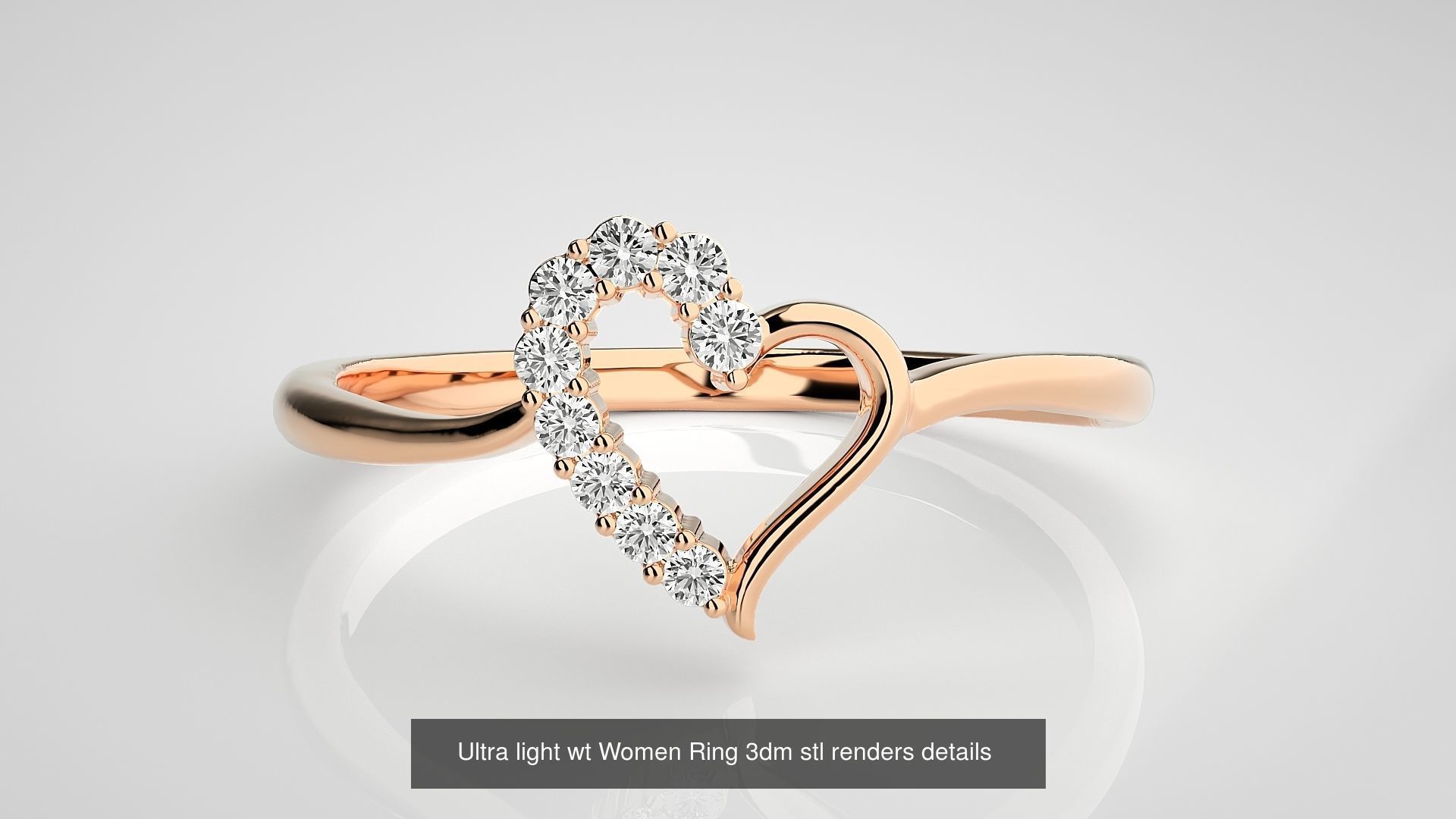 150 Ultra light wt minimalist Women Ring 3dm stl renders 3D Model Collection_40