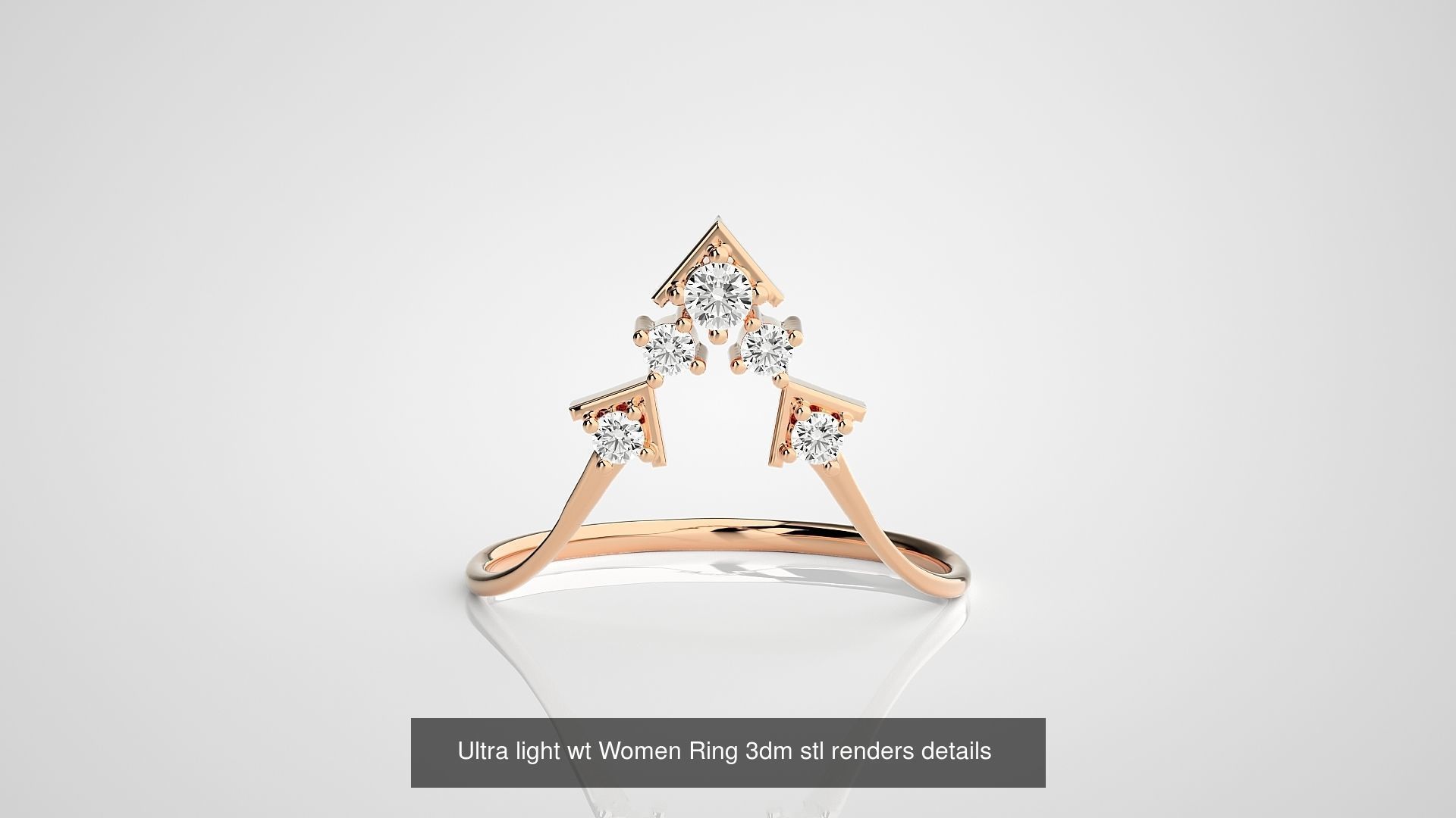 150 Ultra light wt minimalist Women Ring 3dm stl renders 3D Model Collection_46