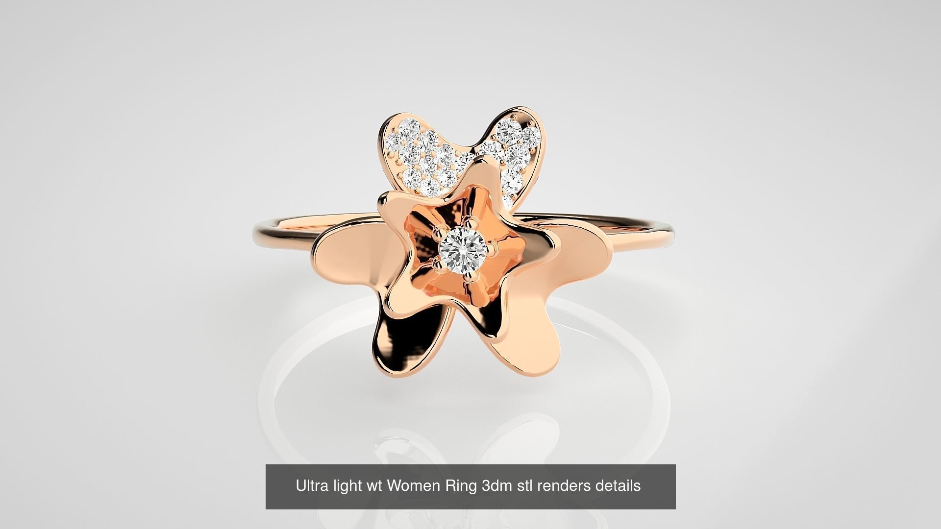 150 Ultra light wt minimalist Women Ring 3dm stl renders 3D Model Collection_150