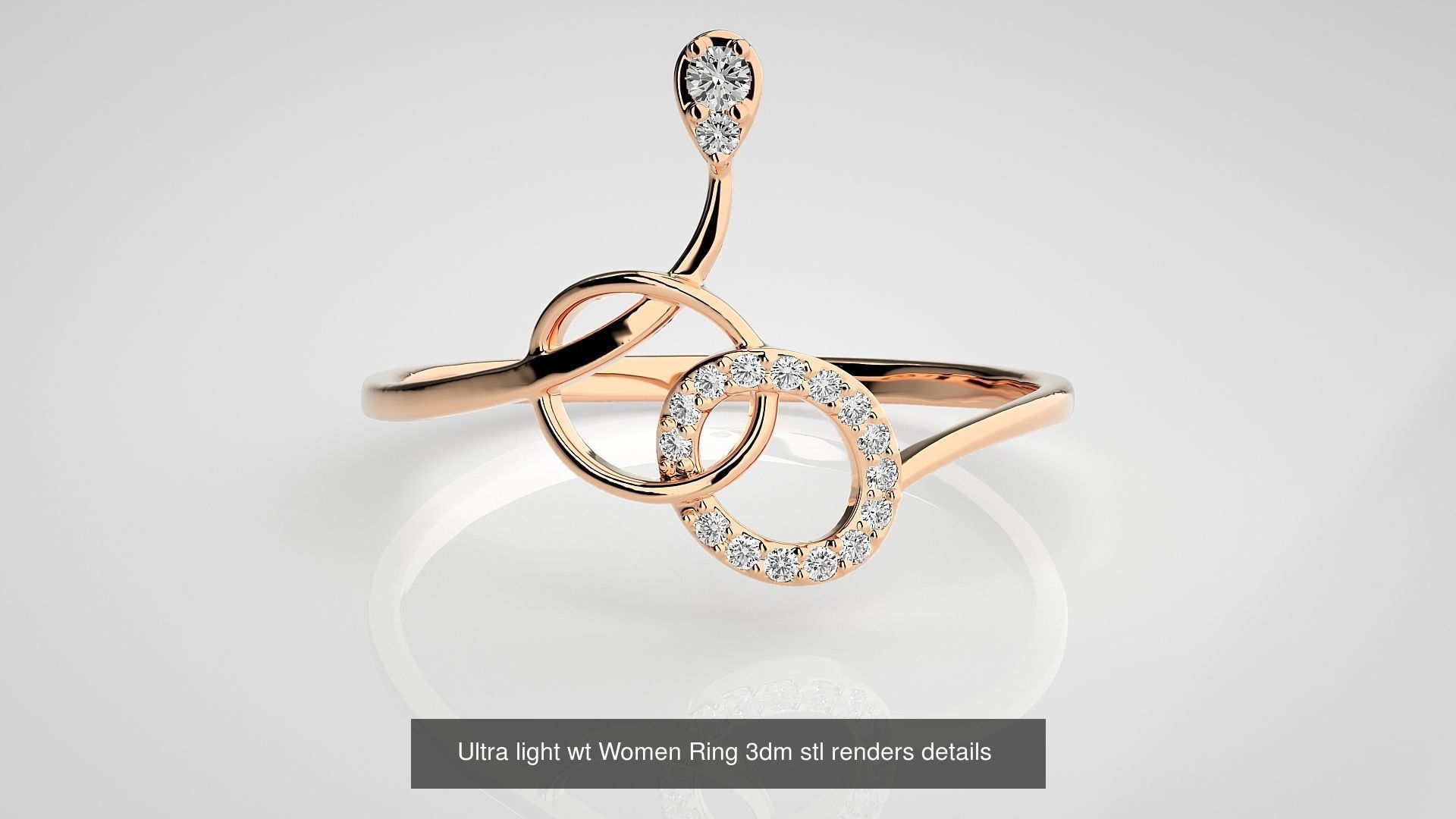 150 Ultra light wt minimalist Women Ring 3dm stl renders 3D Model Collection_154