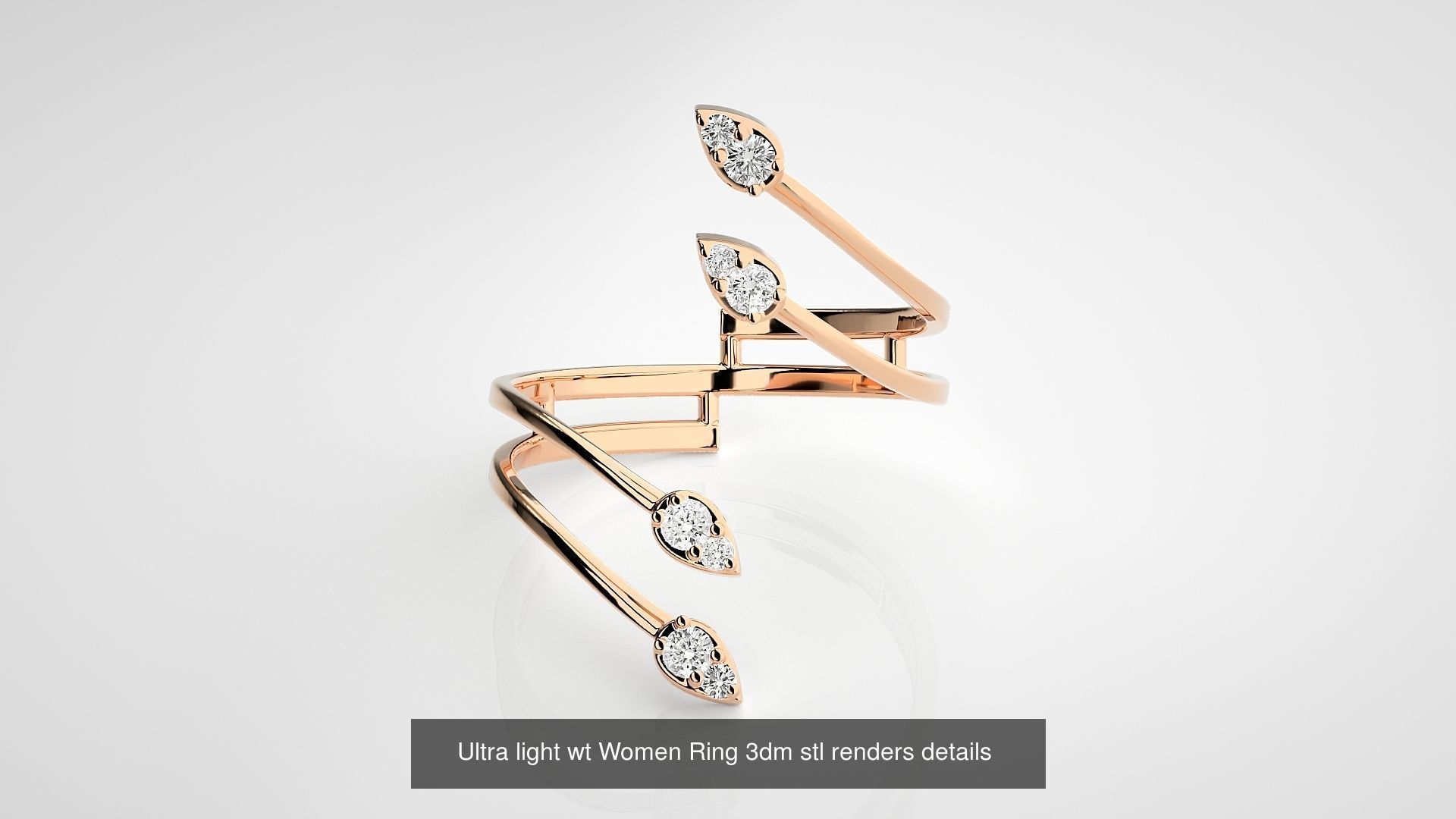 150 Ultra light wt minimalist Women Ring 3dm stl renders 3D Model Collection_127