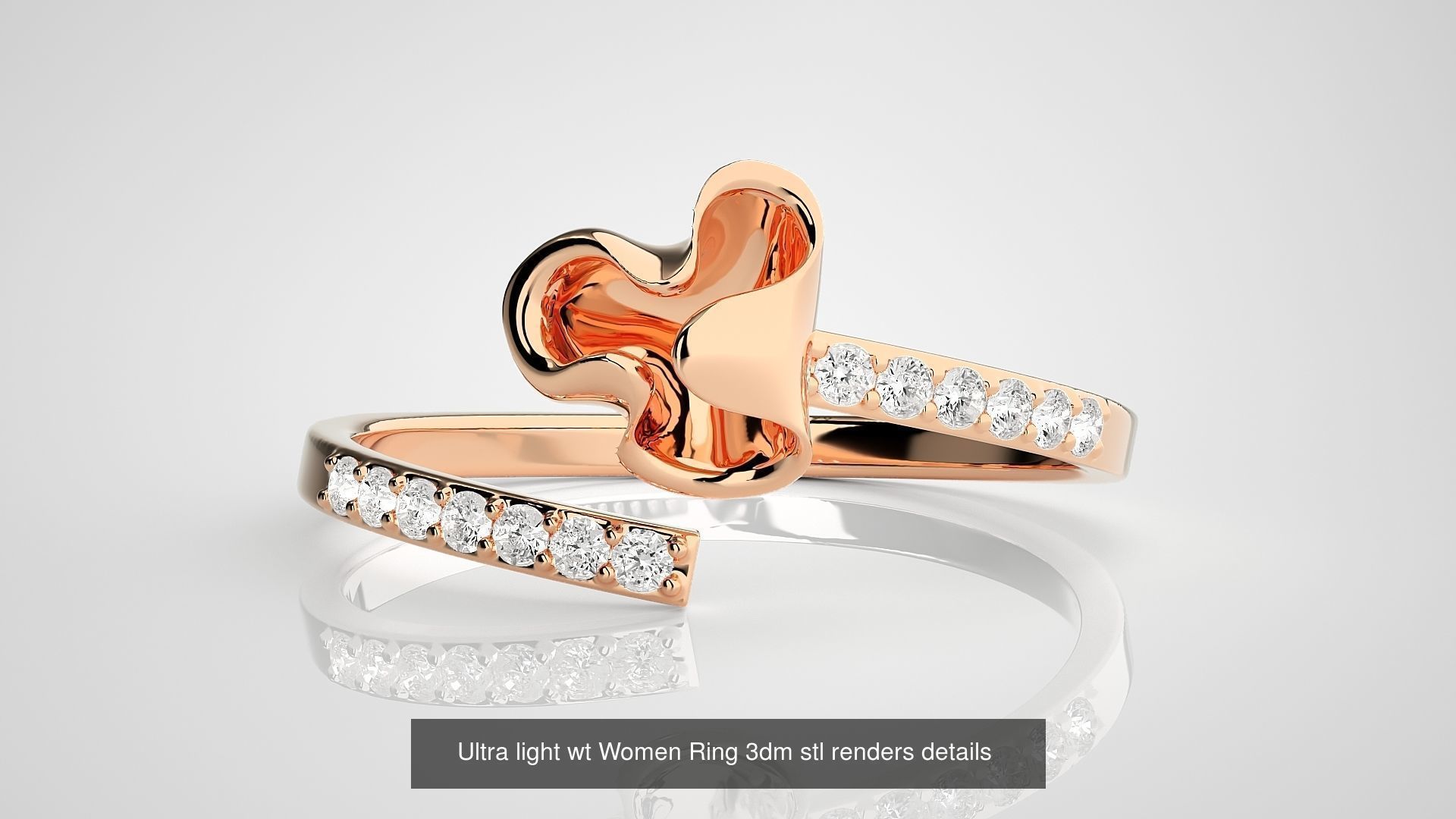 150 Ultra light wt minimalist Women Ring 3dm stl renders 3D Model Collection_102