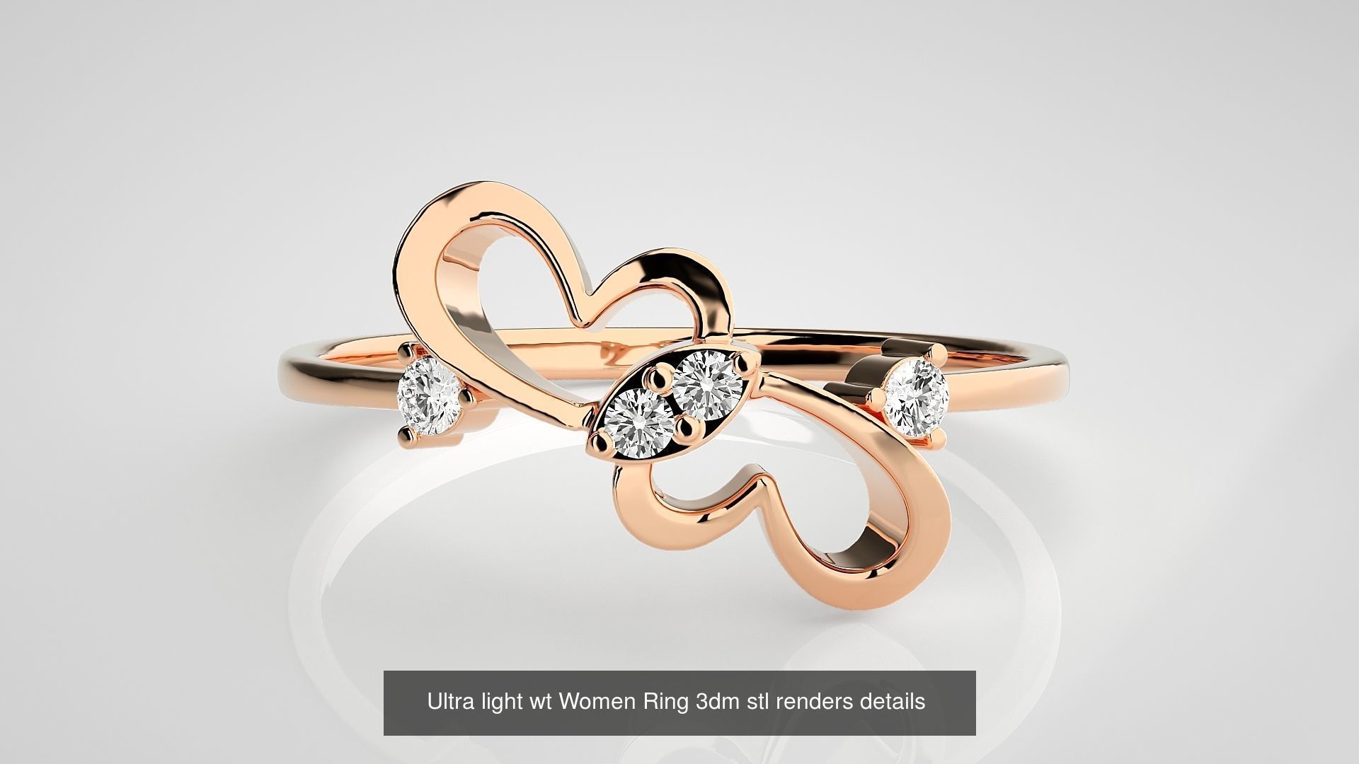 150 Ultra light wt minimalist Women Ring 3dm stl renders 3D Model Collection_110