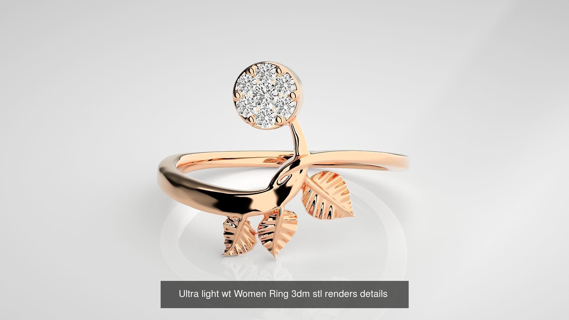 150 Ultra light wt minimalist Women Ring 3dm stl renders 3D Model Collection_98