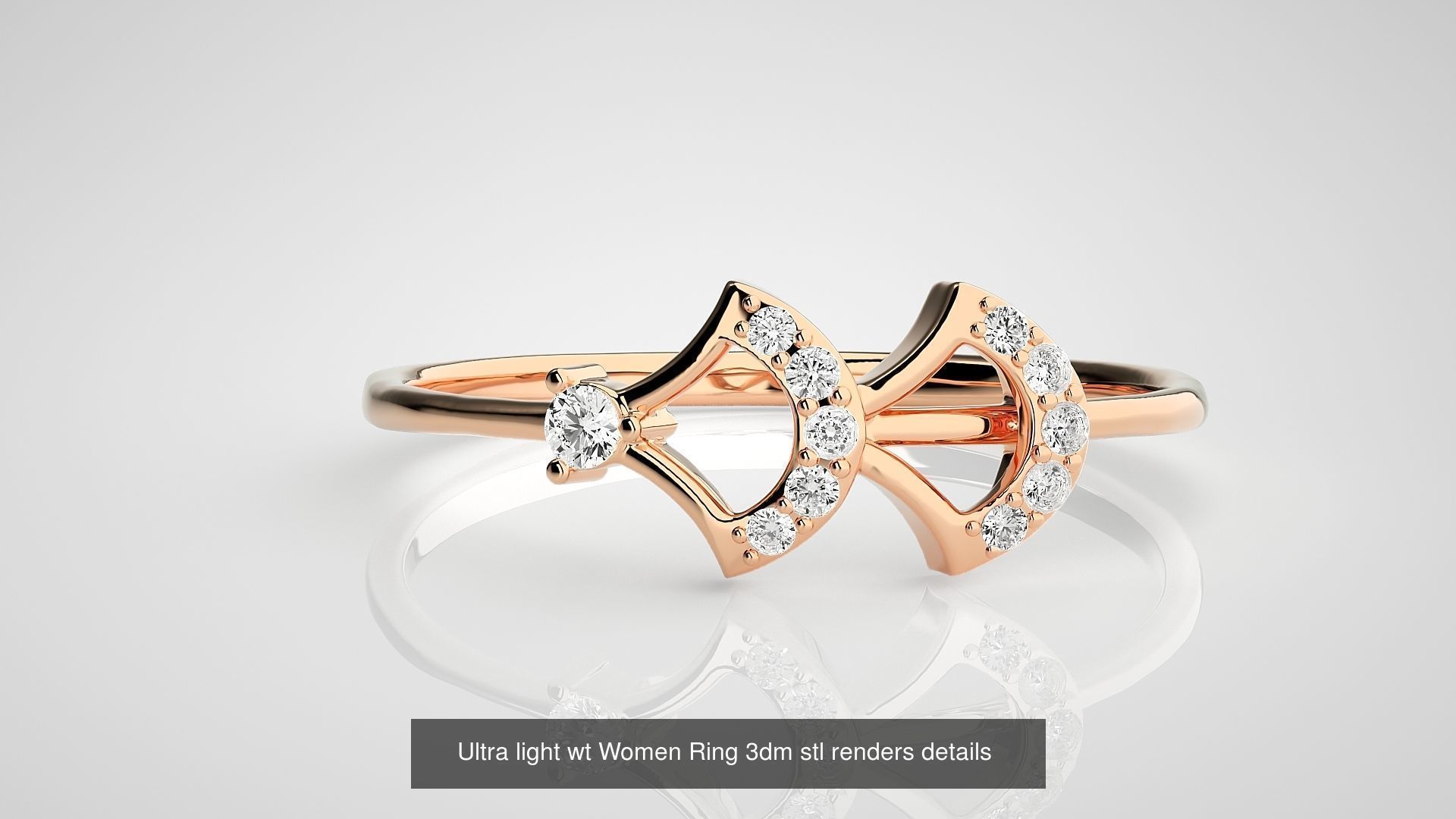 150 Ultra light wt minimalist Women Ring 3dm stl renders 3D Model Collection_67